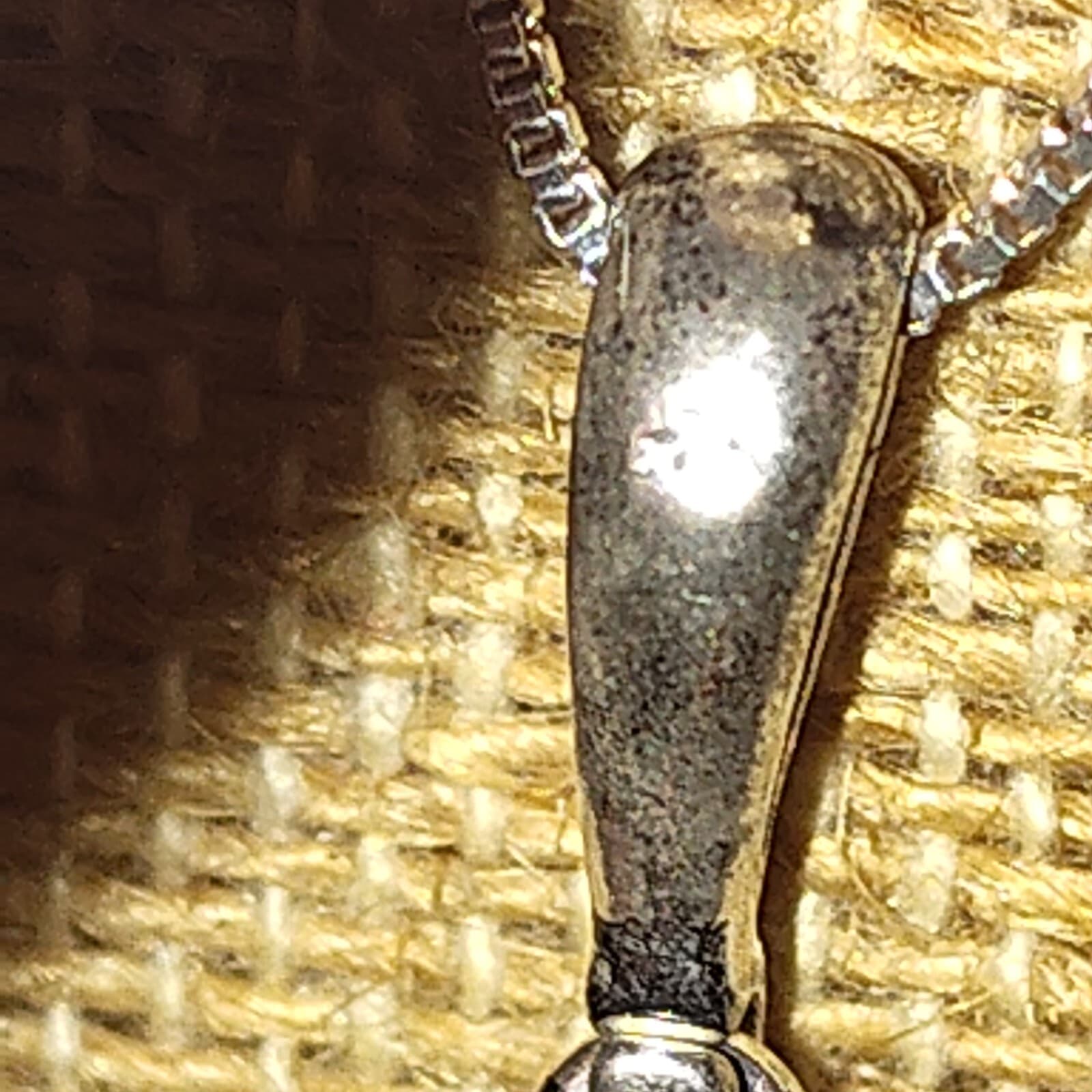 Baltic Amber vintage 925 sterling silver signed pendant necklace - Thumbnail 4