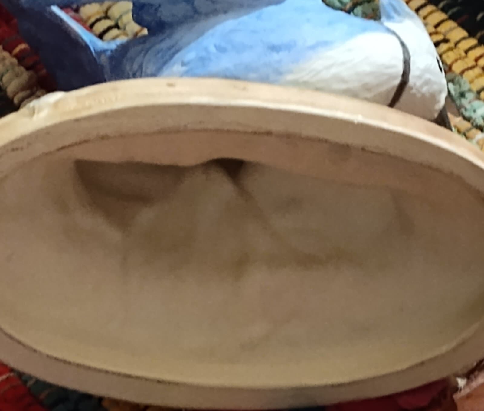 Handmade Ceramic Blue Jay Figurine Oval Base With Foliage Hand Painted - Thumbnail 5