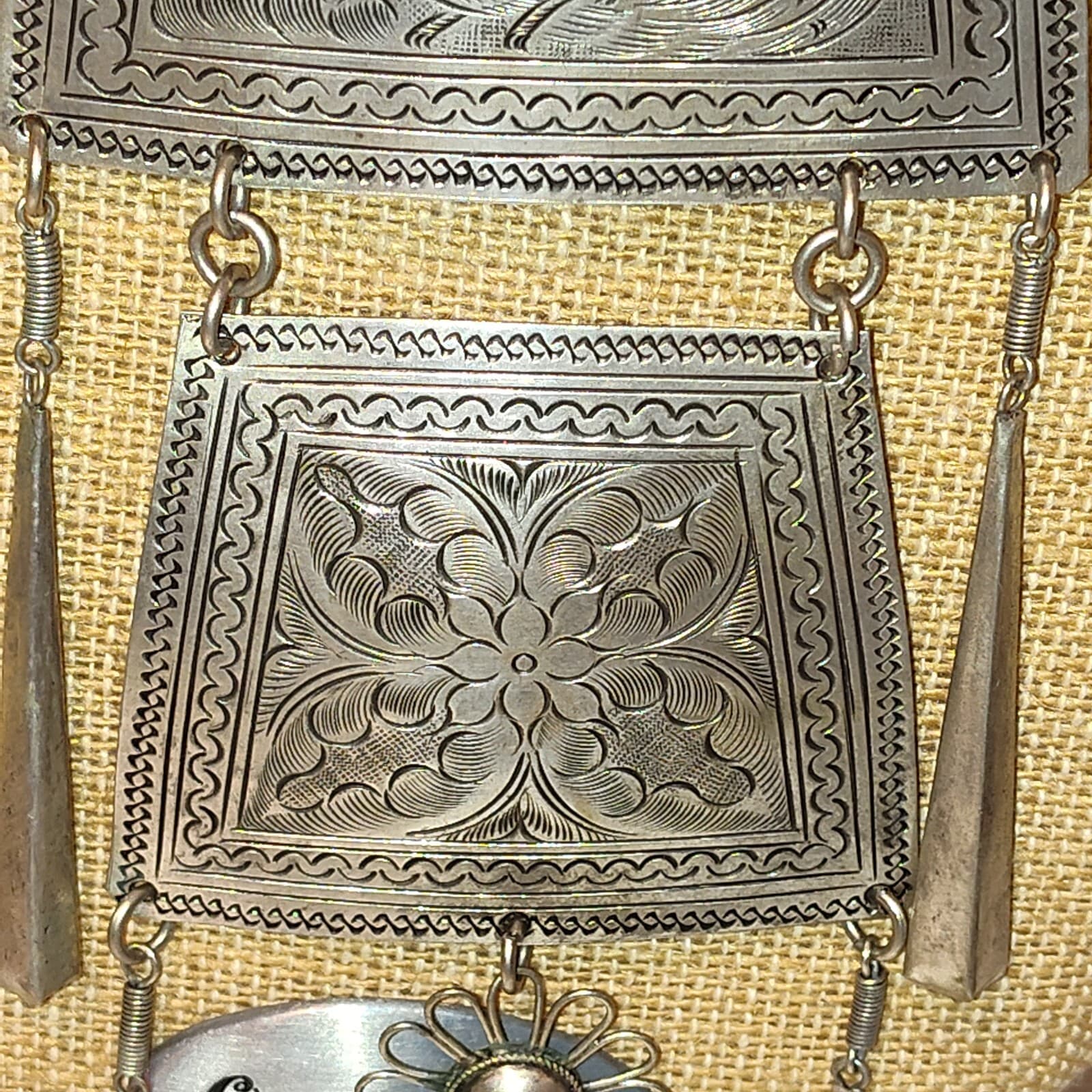 Enjaie international Vtg Hmong Miao Silver Necklace - Thumbnail 6