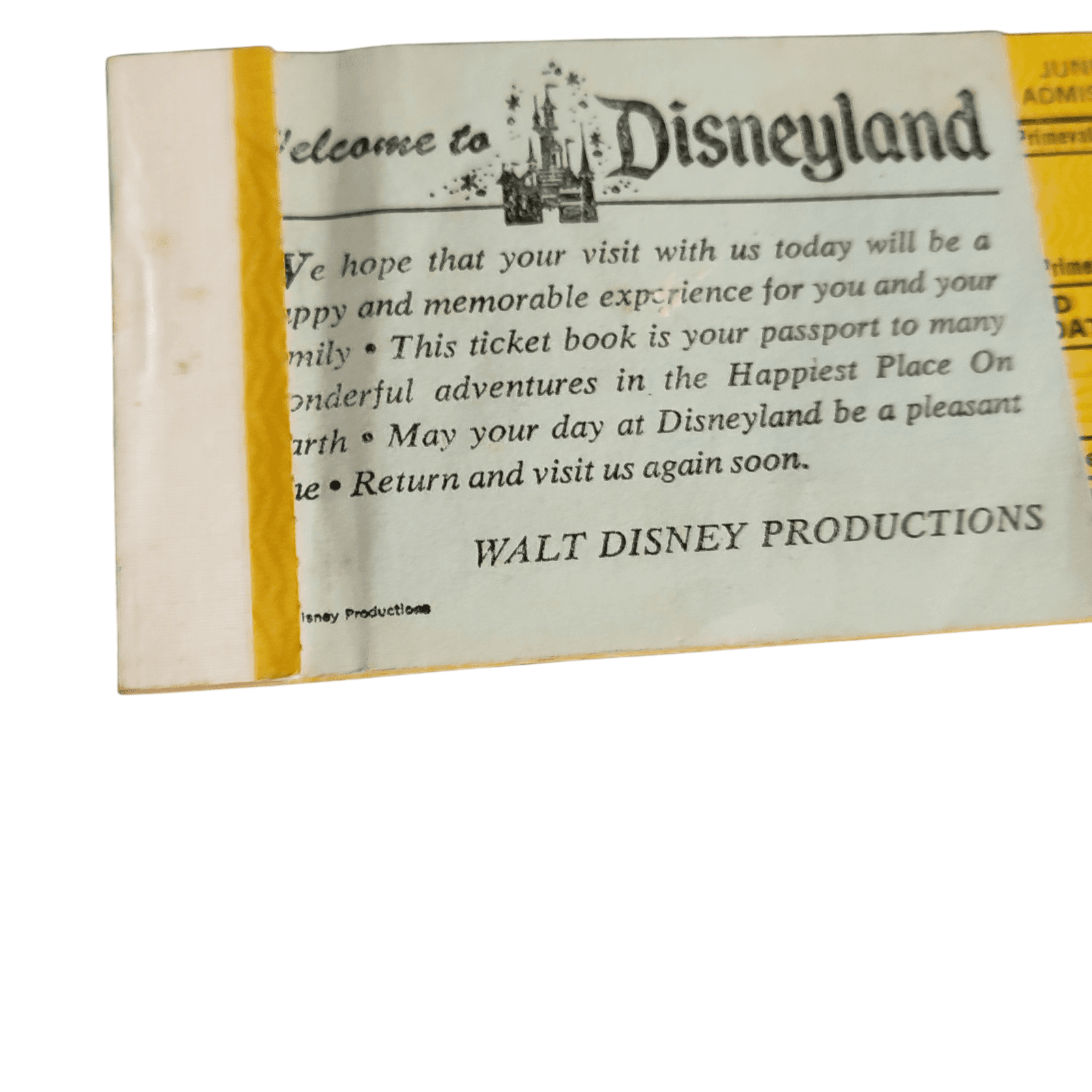 Vintage Disneyland Partial Child Junior Ticket Book B, C, D, Mr. Lincoln F099173 - Thumbnail 4