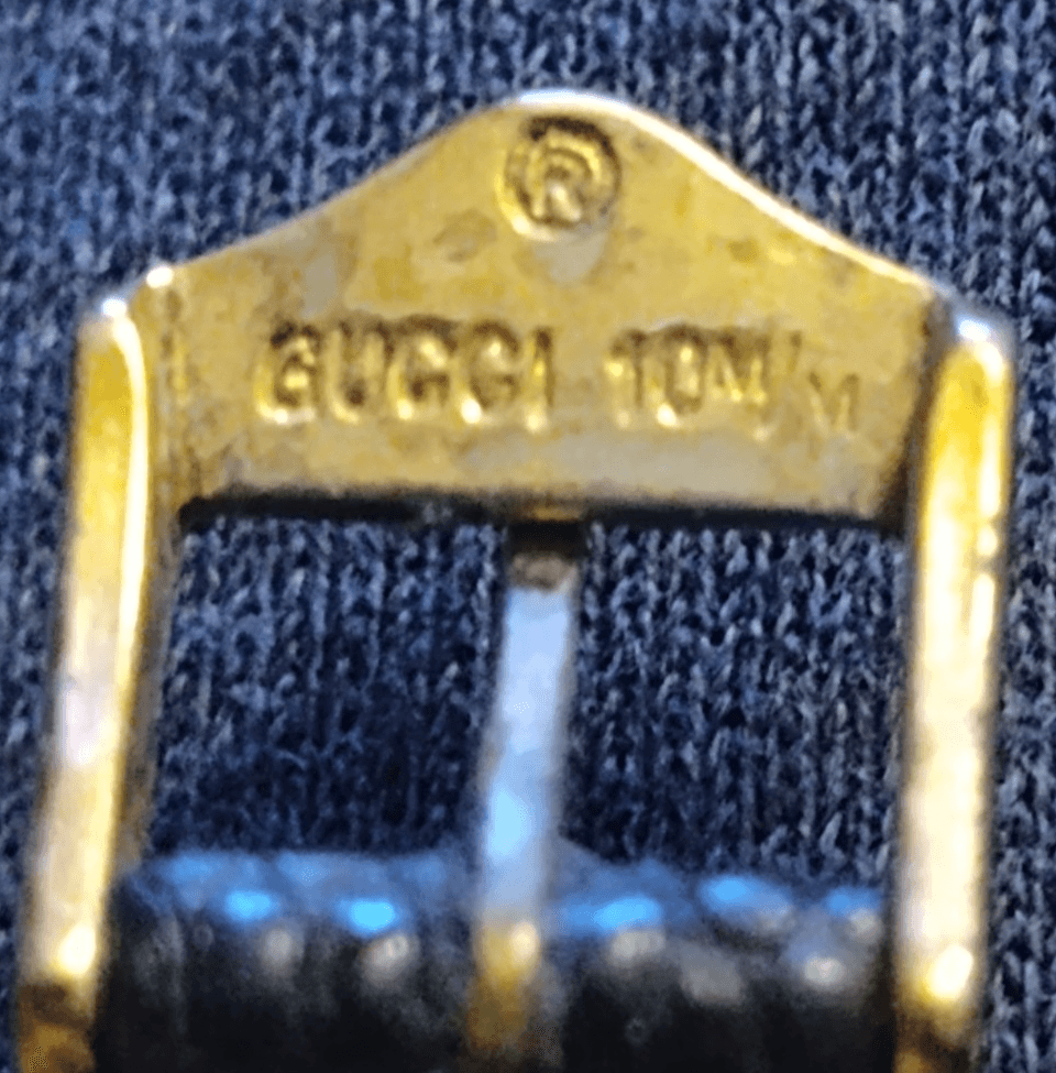 Vintage Gucci 3001L Gold Dial Quartz Women's Watch Swiss Made Lizard band - Thumbnail 7