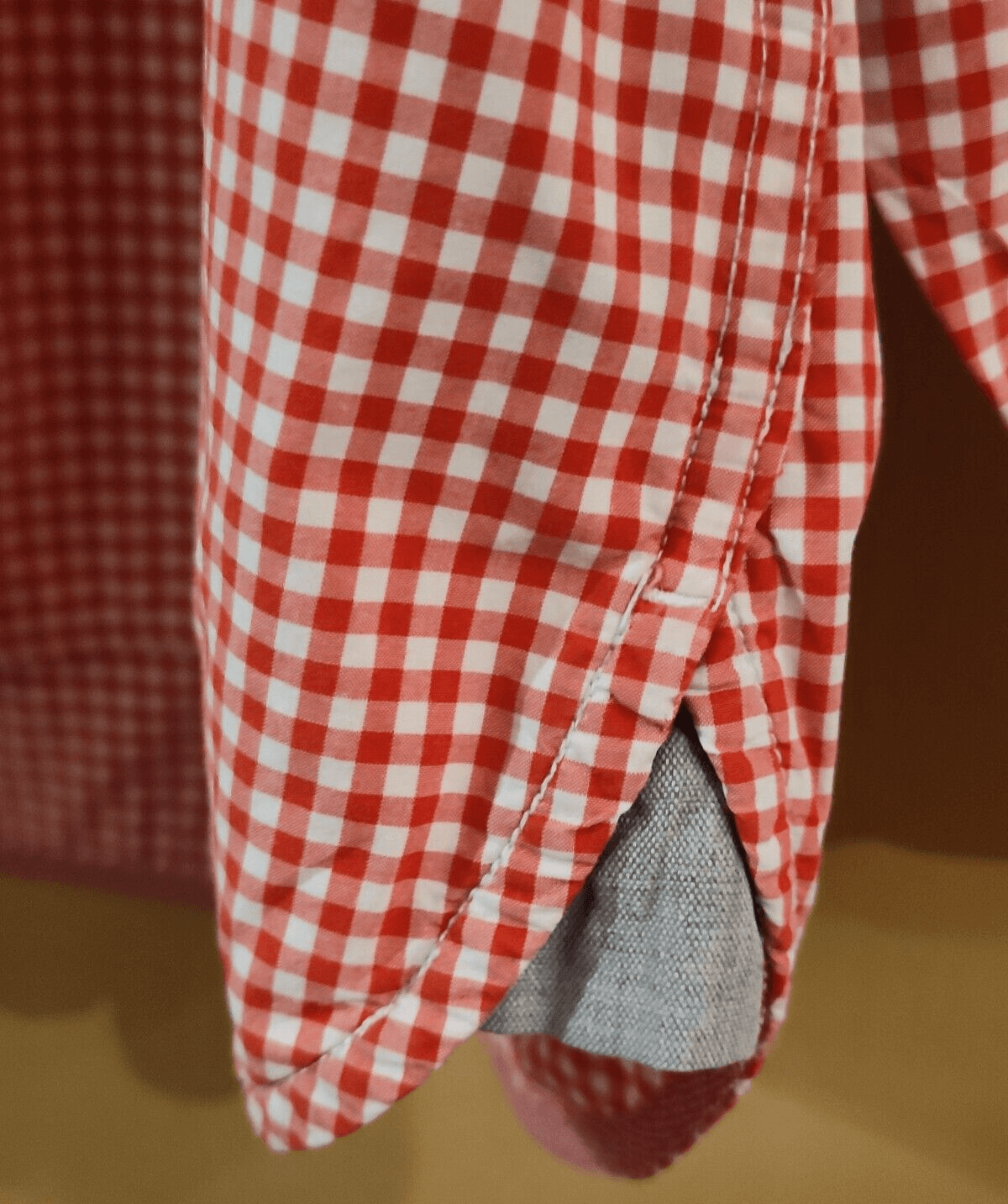 Tommy Hilfiger Shirt Mens Size XXL Heritage Poplin Slim Fit Pink Gingham - Thumbnail 6