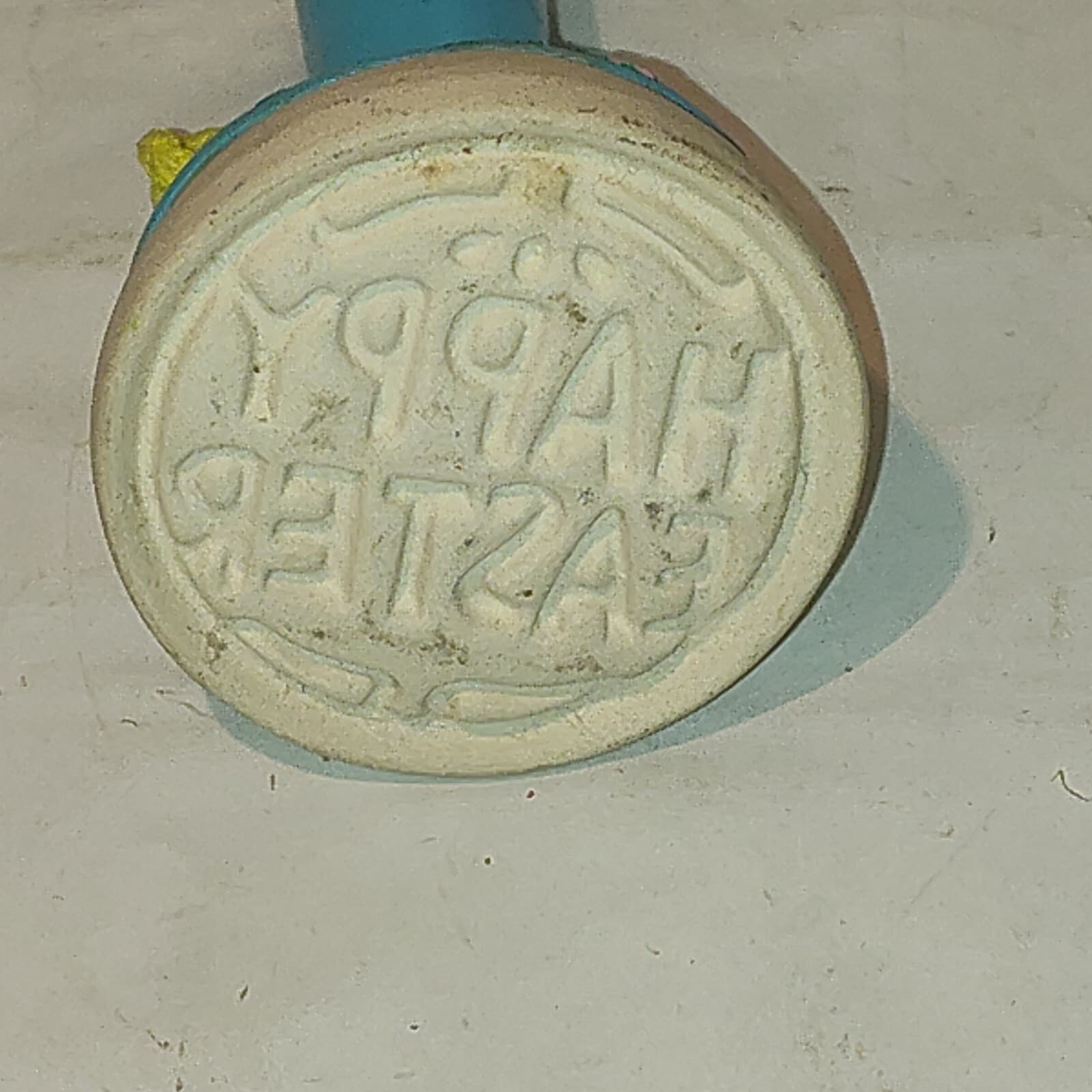 Vintage Polystone Easter Cookie Stamp "Happy Easter"- In Original Box - Thumbnail 5