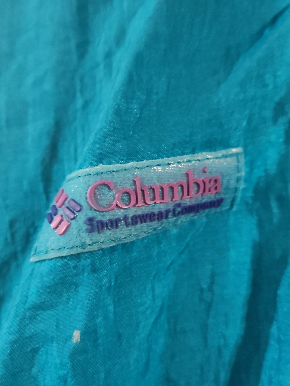 VTG 1990s Columbia Sportswear Womens L Nylon Ski Jacket Coat Purple Pink Teal - Thumbnail 3