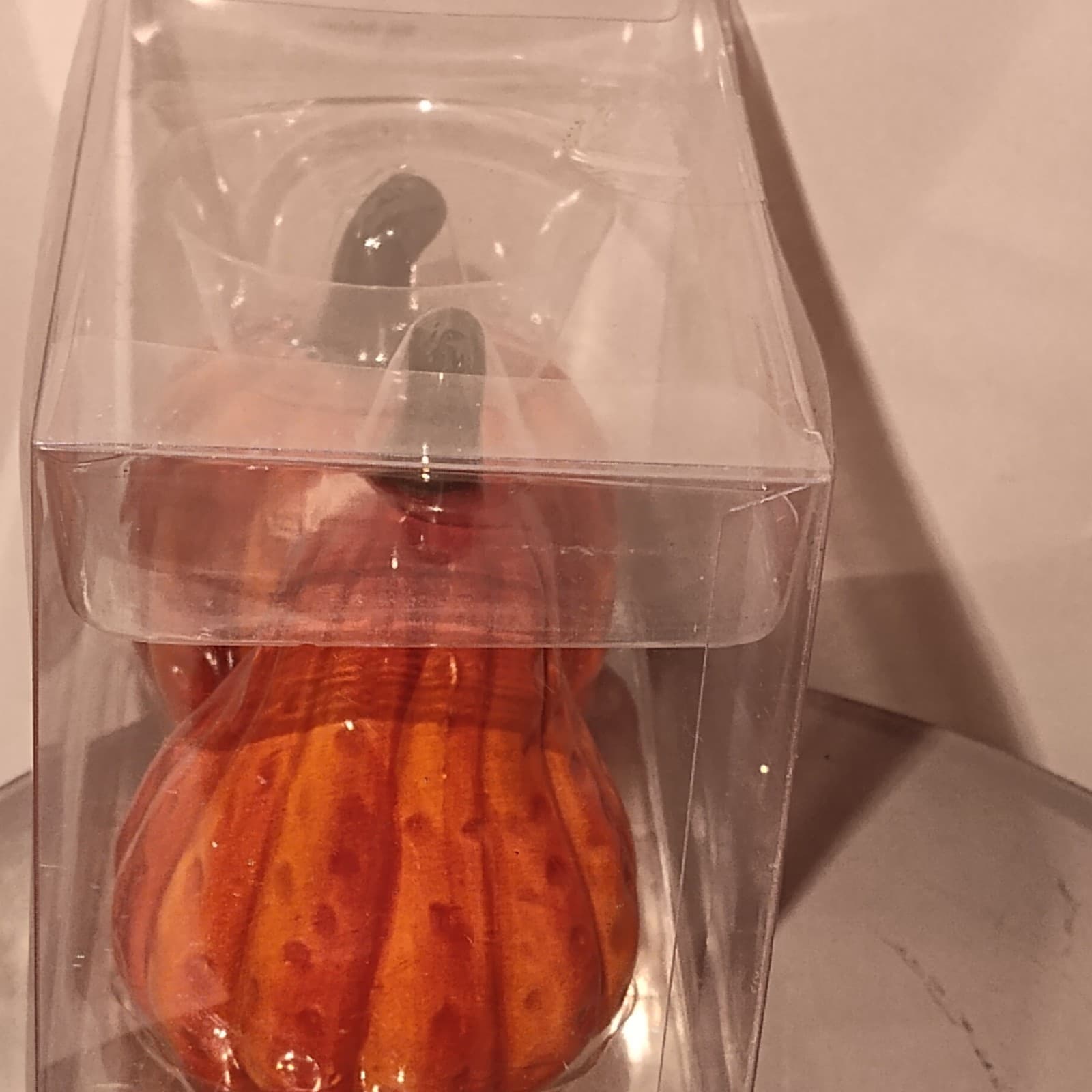 Pier 1 Orange Pumpkin Gourd Salt Pepper Shakers Fall Thanksgiving Halloween - Thumbnail 3