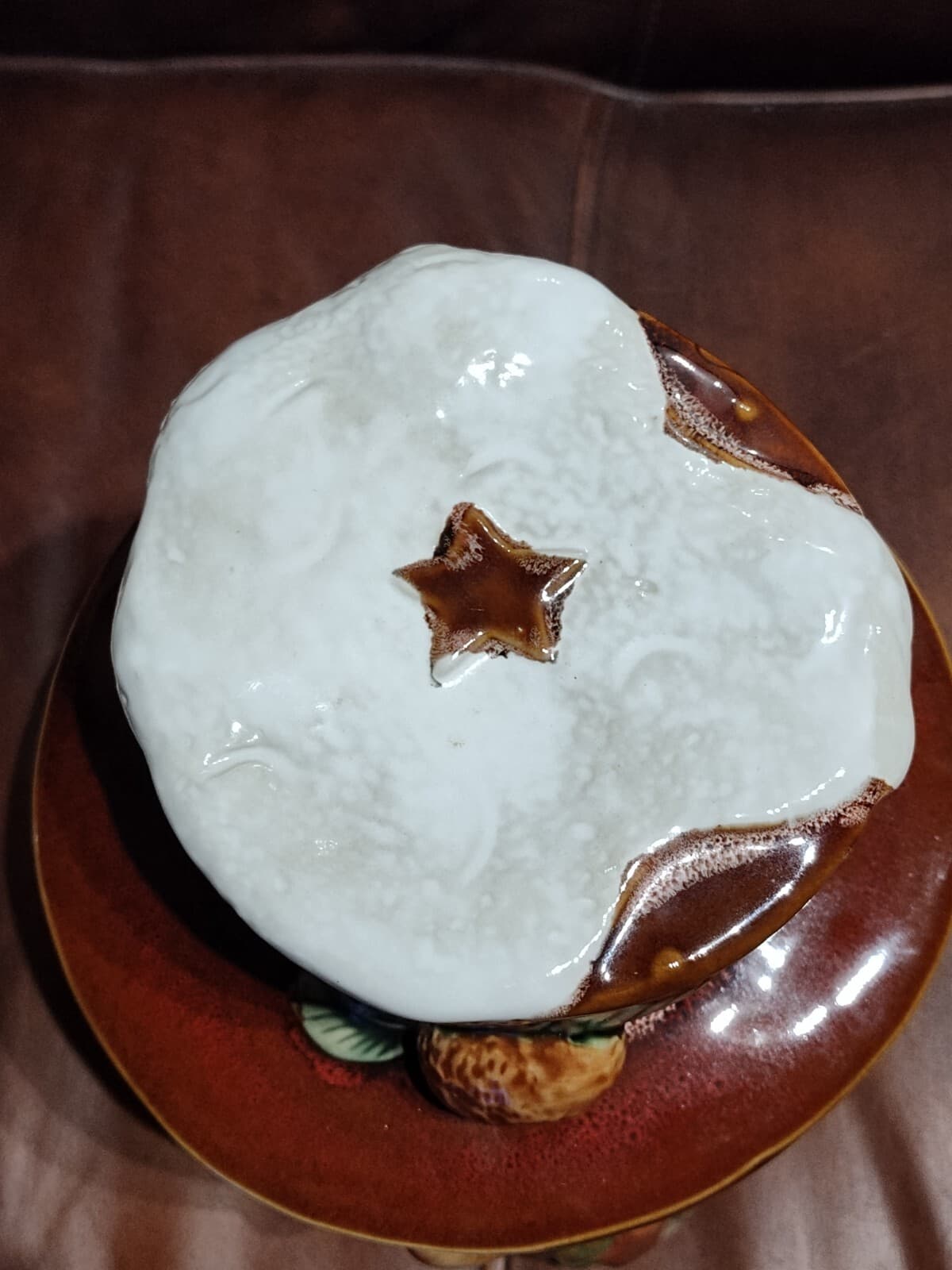 Ceramic snowman head cookie jar - Thumbnail 5