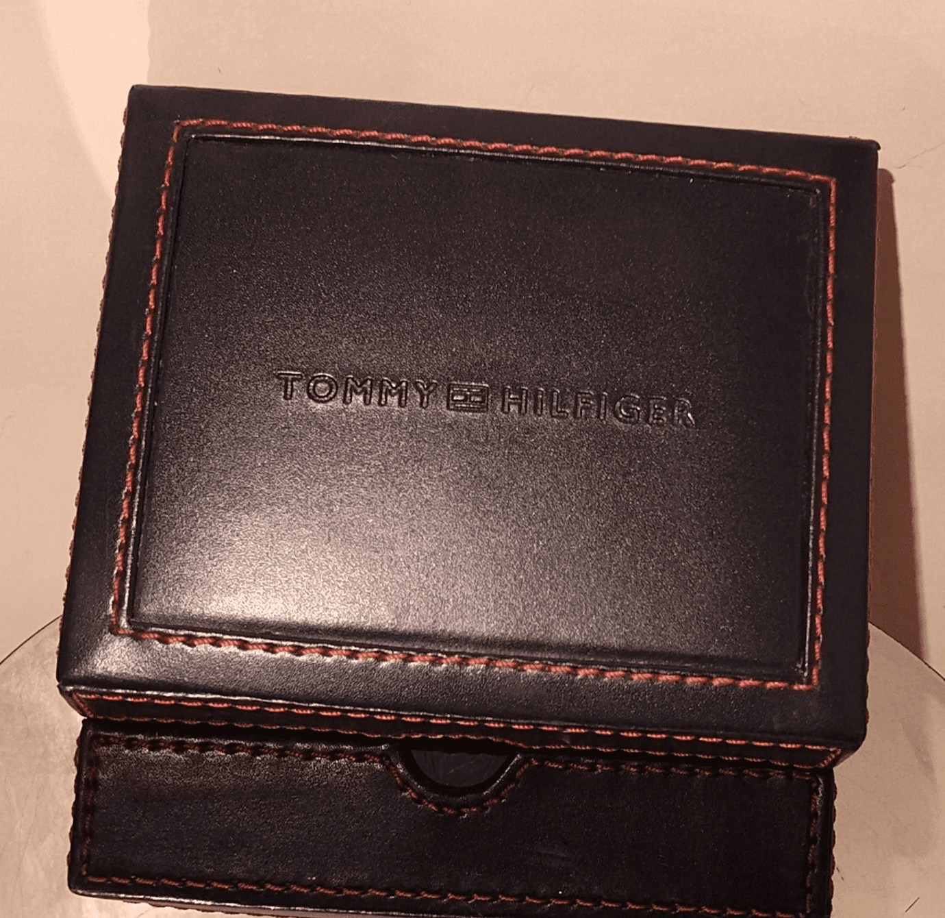 Men's Black Leather Tommy Hilfiger Wallet - Thumbnail 6