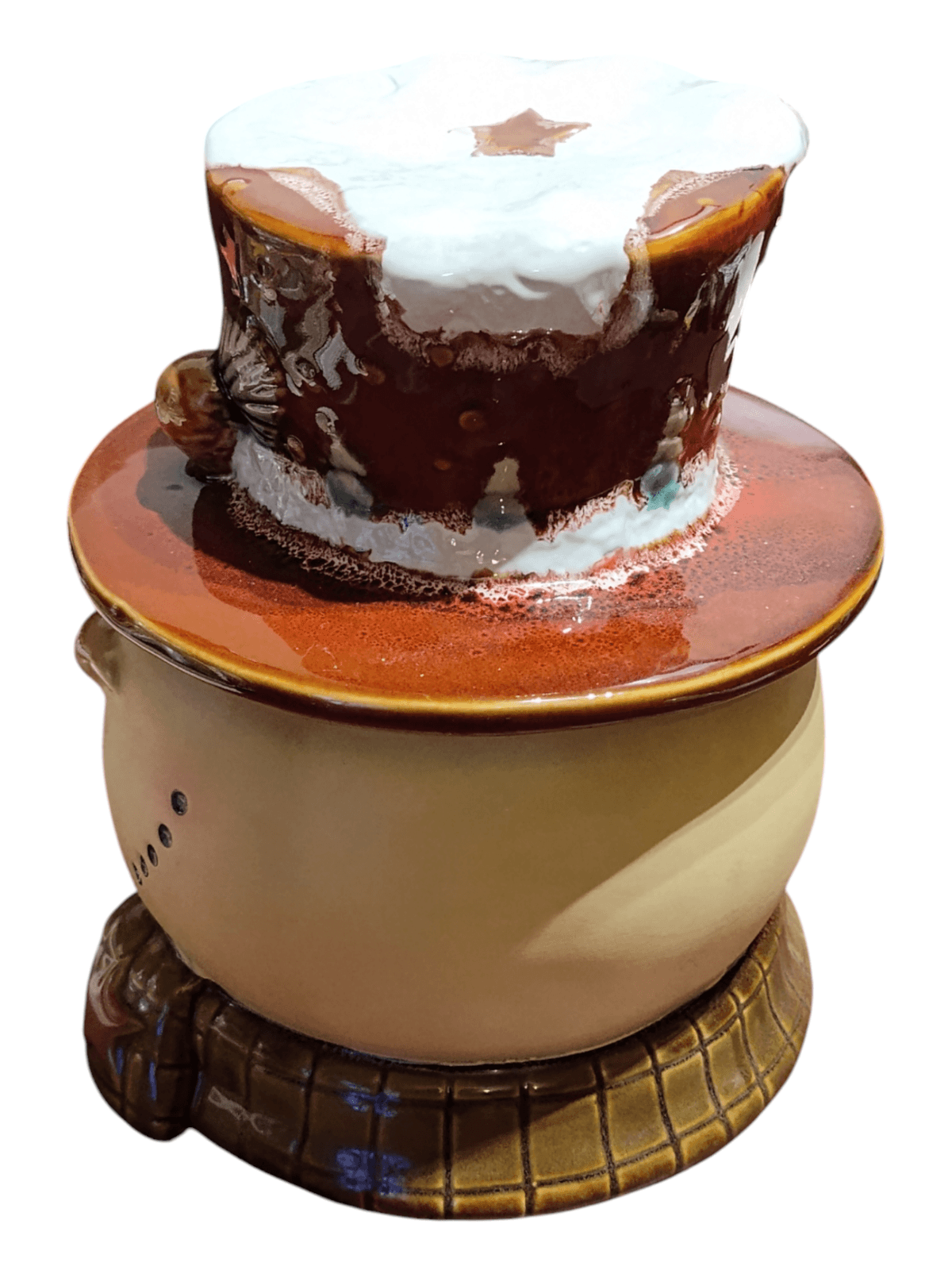 Ceramic snowman head cookie jar - Thumbnail 3