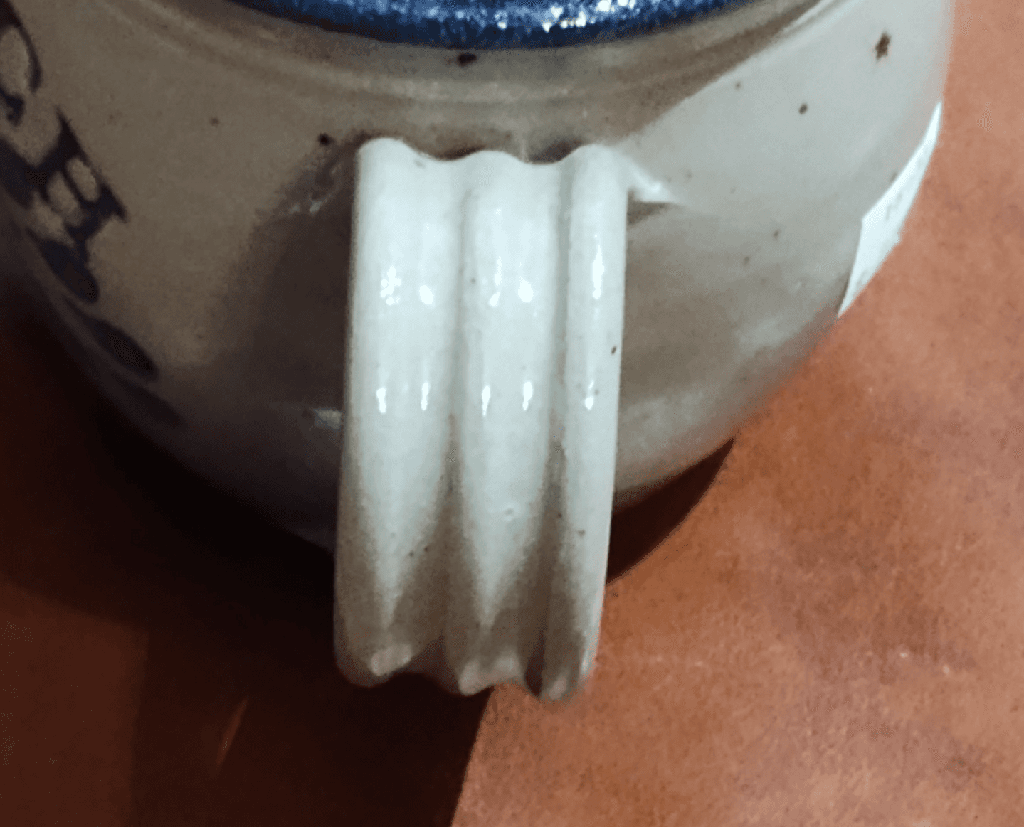 Vintage Salt Glaze STONEWARE POTTERY MUG Norwich,NY Signed 12oz - Thumbnail 3