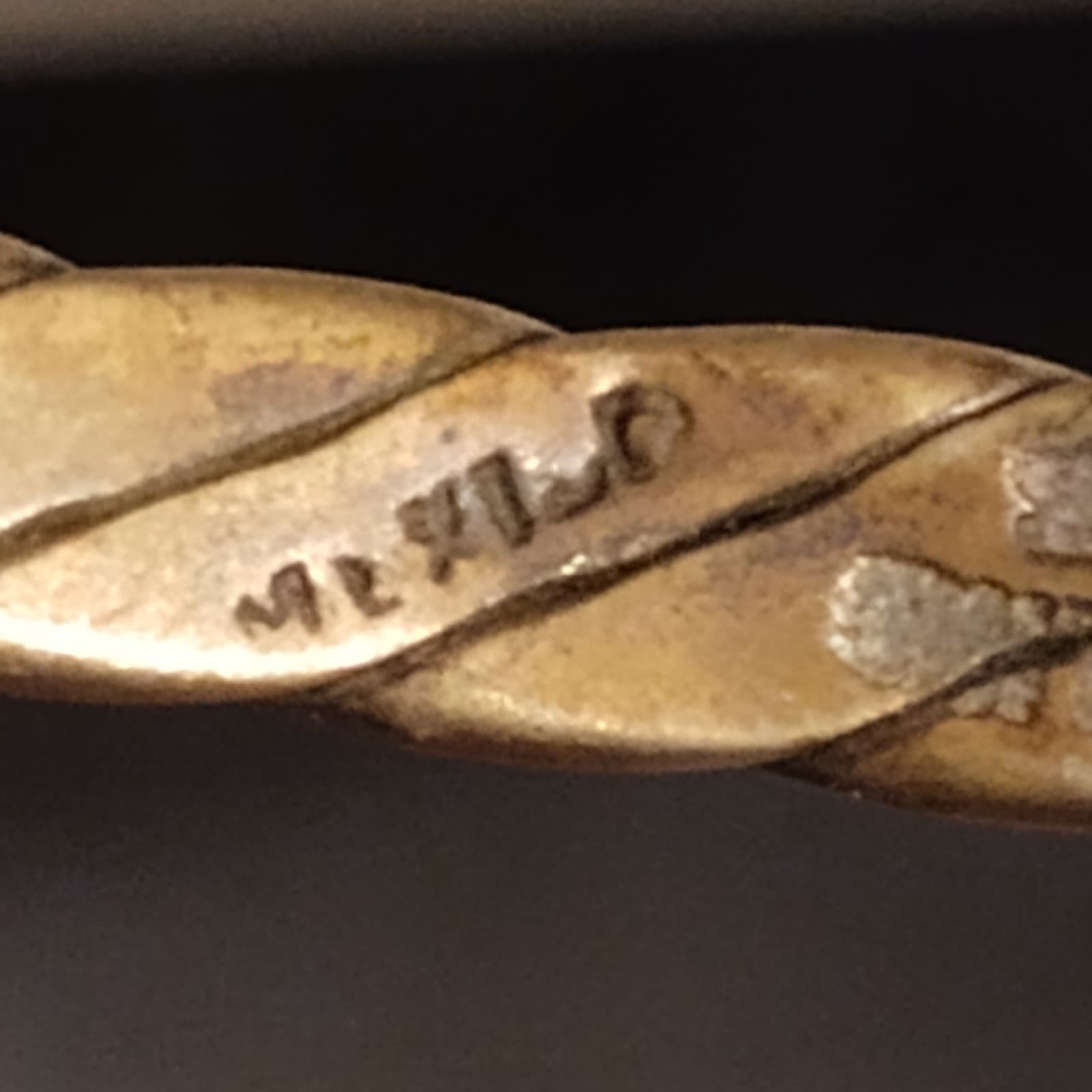 Vintage Mexico 925 Sterling Silver Etched Bangle Bracelets Lot of 2 -1oz - Thumbnail 3