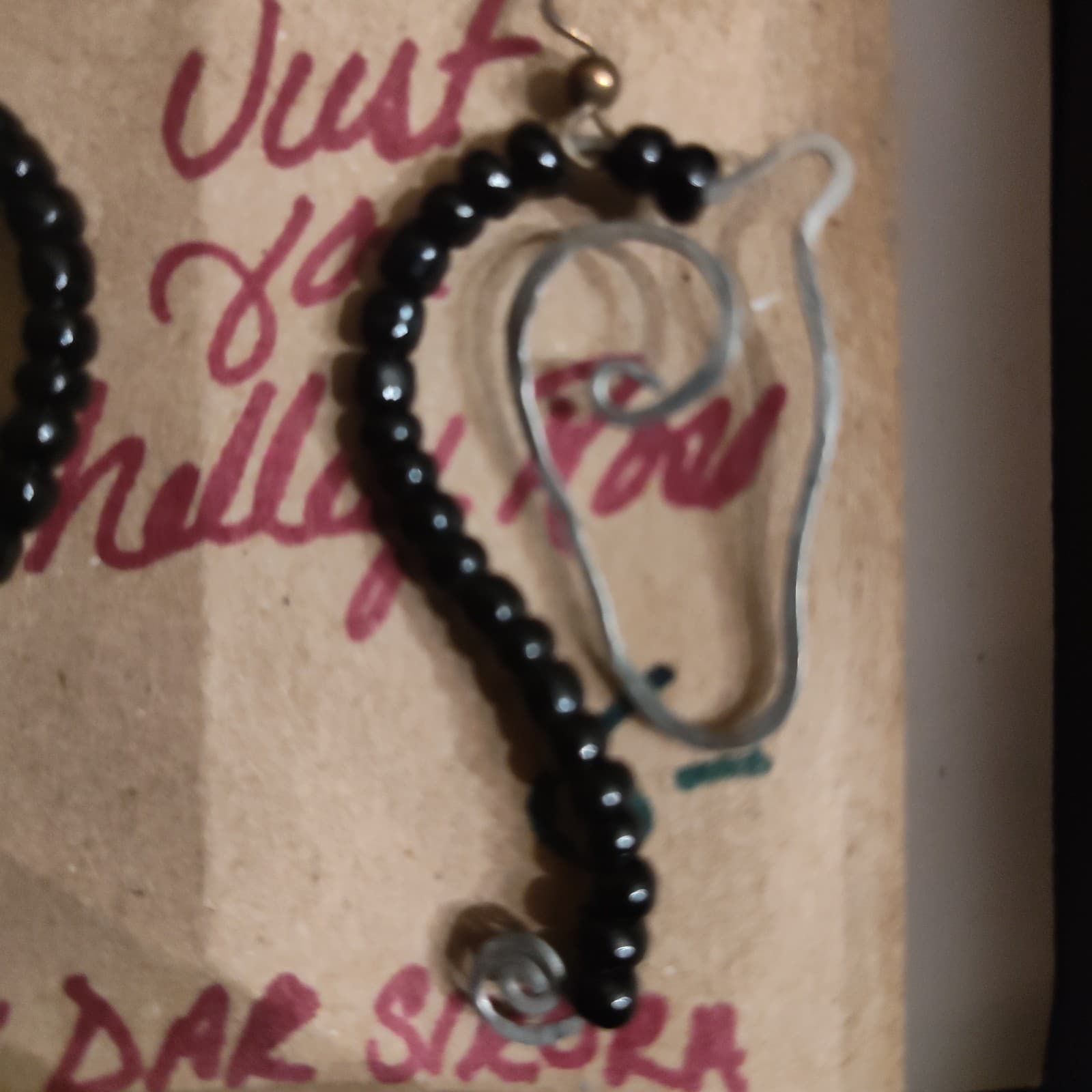 Dar Sikora Dangling show horse head earrings with a beaded mane - Thumbnail 2