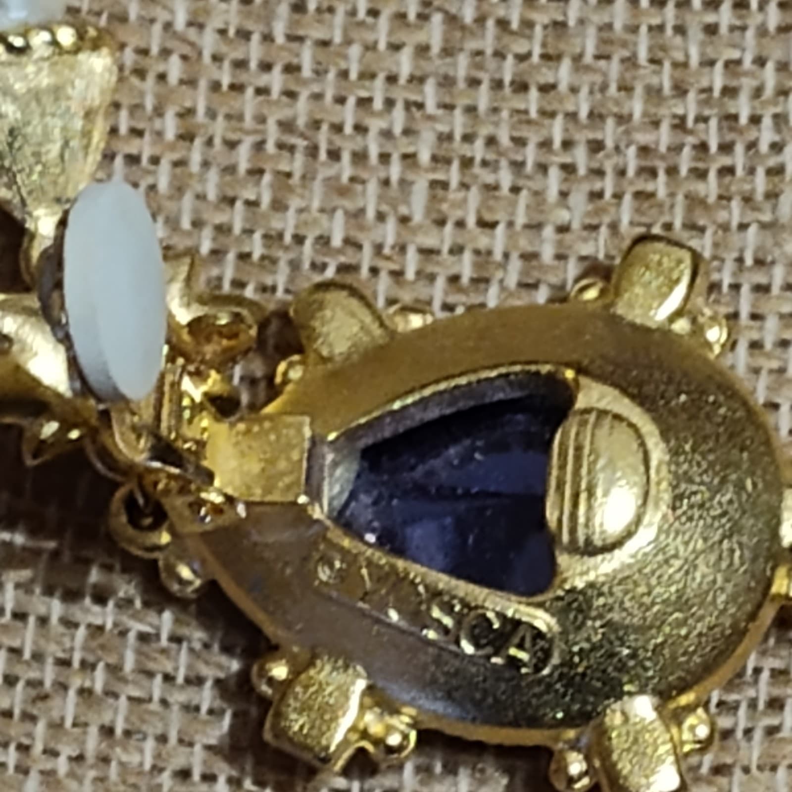 Gorgeous Signed Yosca Pearl Charm earrings - Thumbnail 6