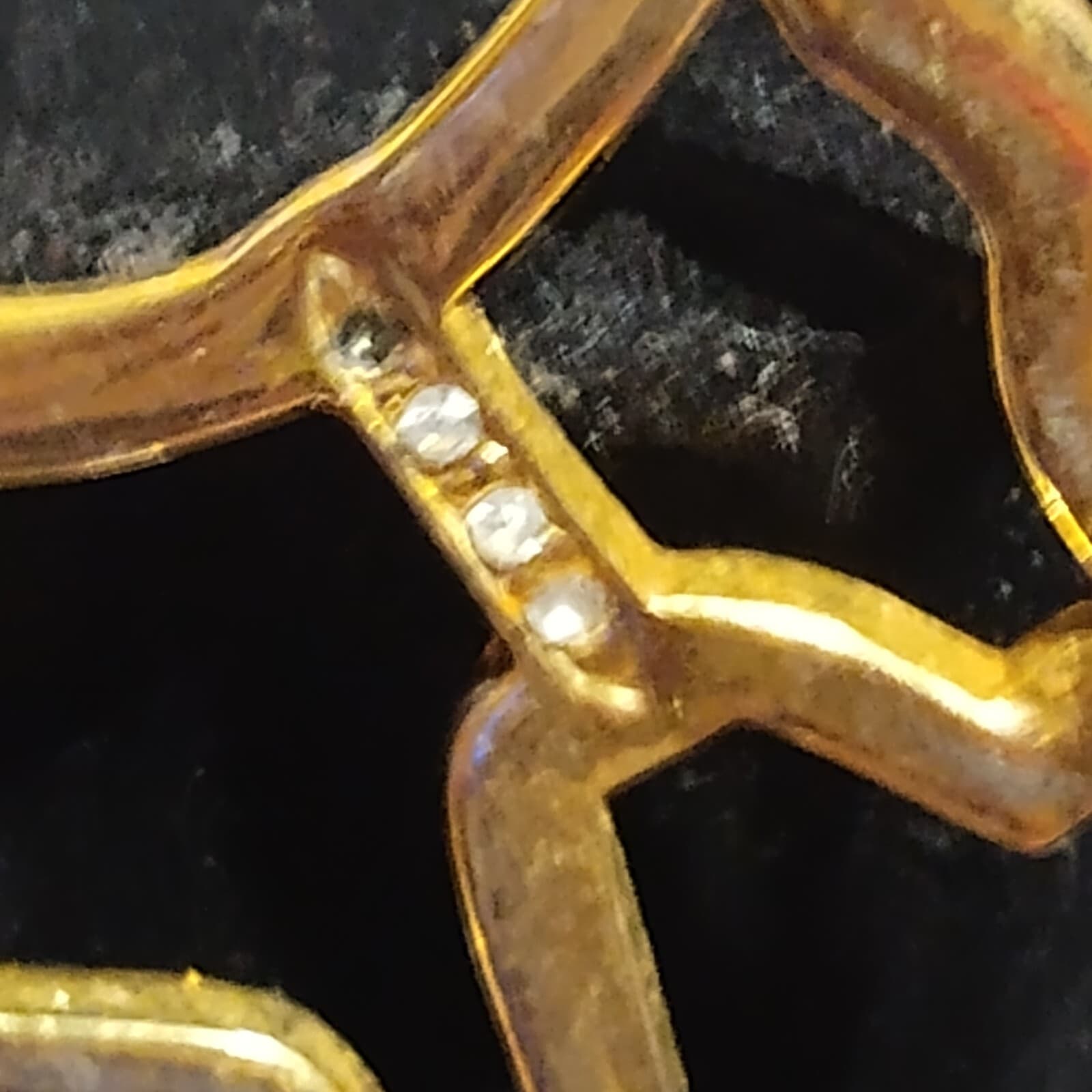 Vintage Gold Tone Scottie Pet Dog Scottish Terrier Clear Rhinestone Brooch Pin - Thumbnail 2