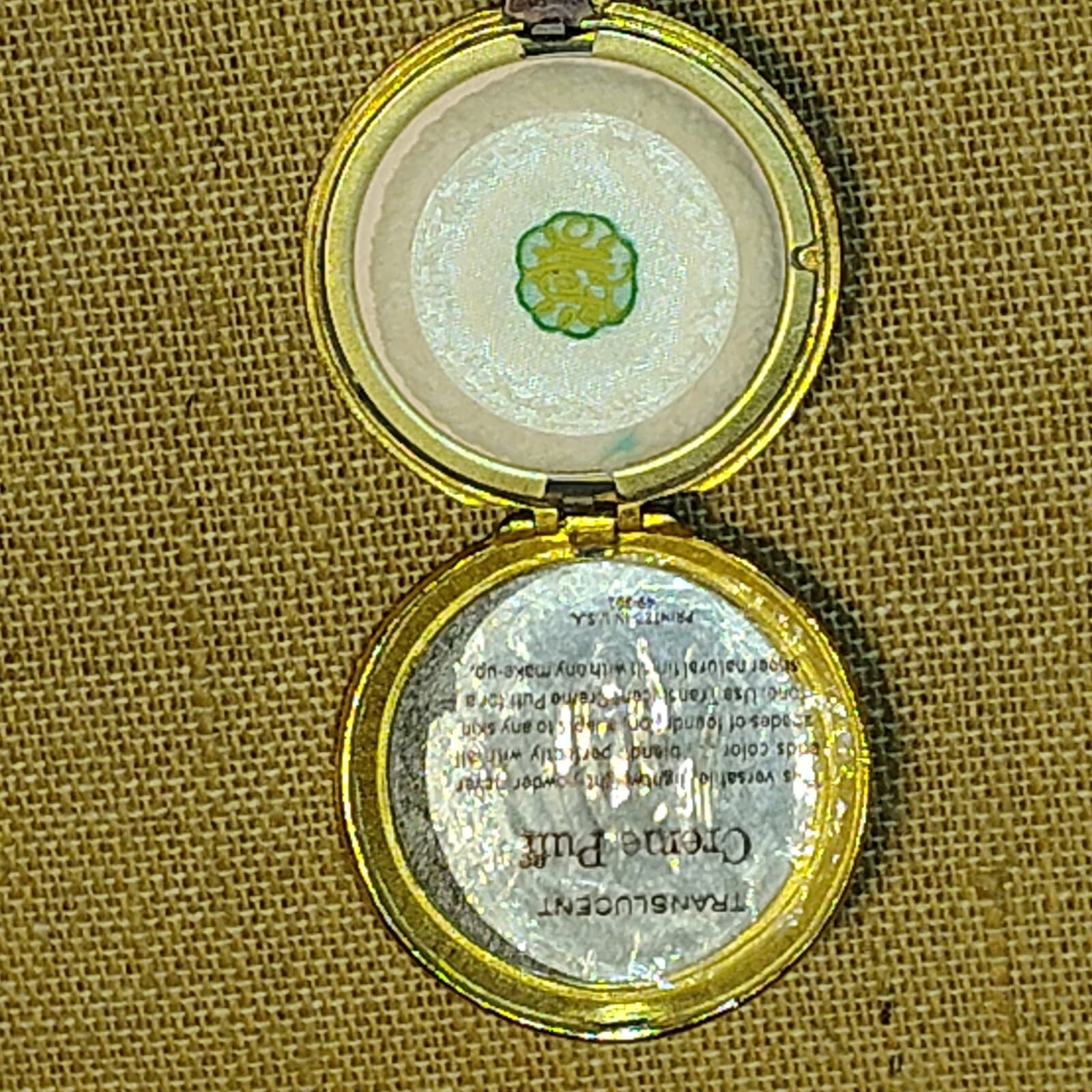 Vtg Max Factor Persian Pillow Compact Creme Puff Translucent Presses Powder GOLD - Thumbnail 4