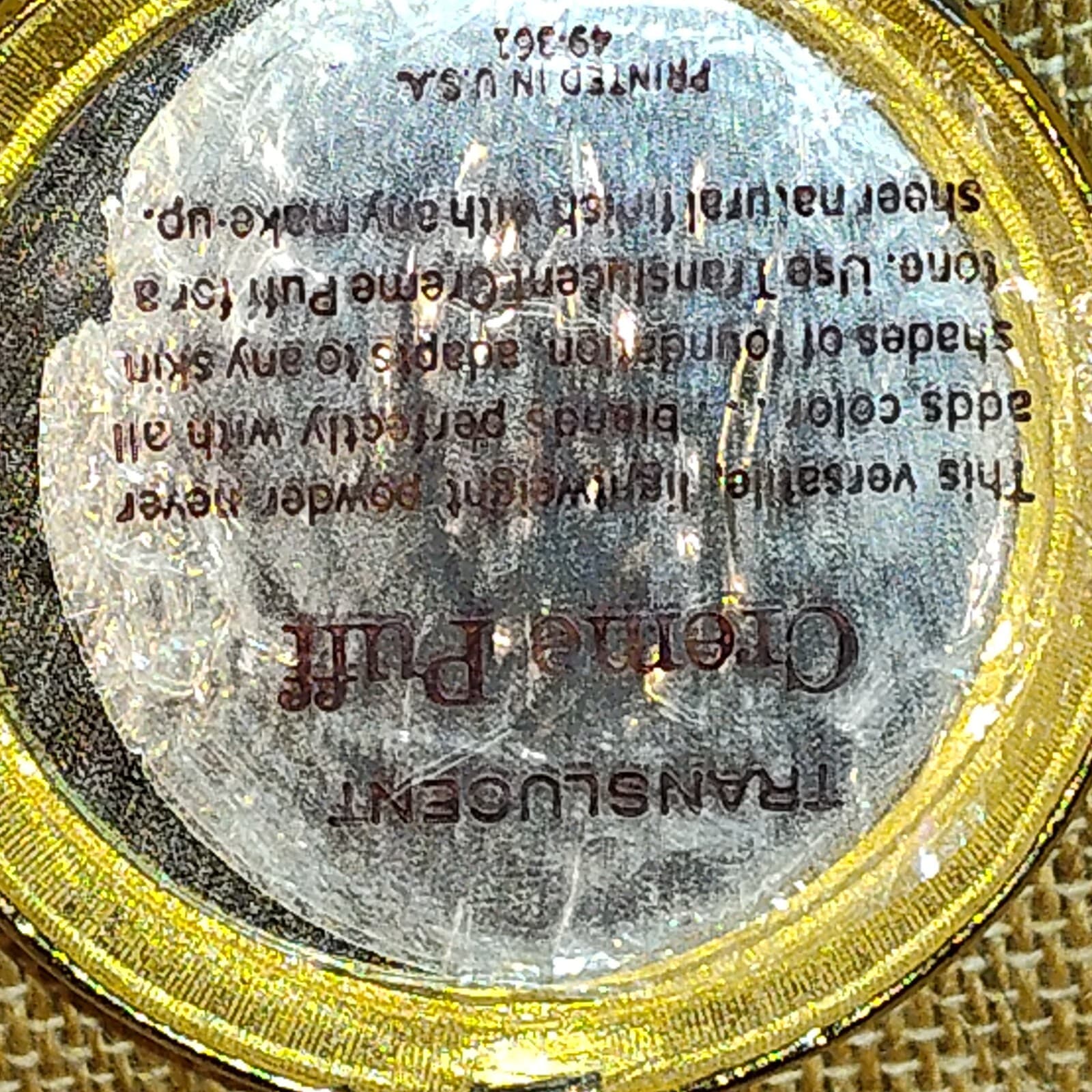 Vtg Max Factor Persian Pillow Compact Creme Puff Translucent Presses Powder GOLD - Thumbnail 6