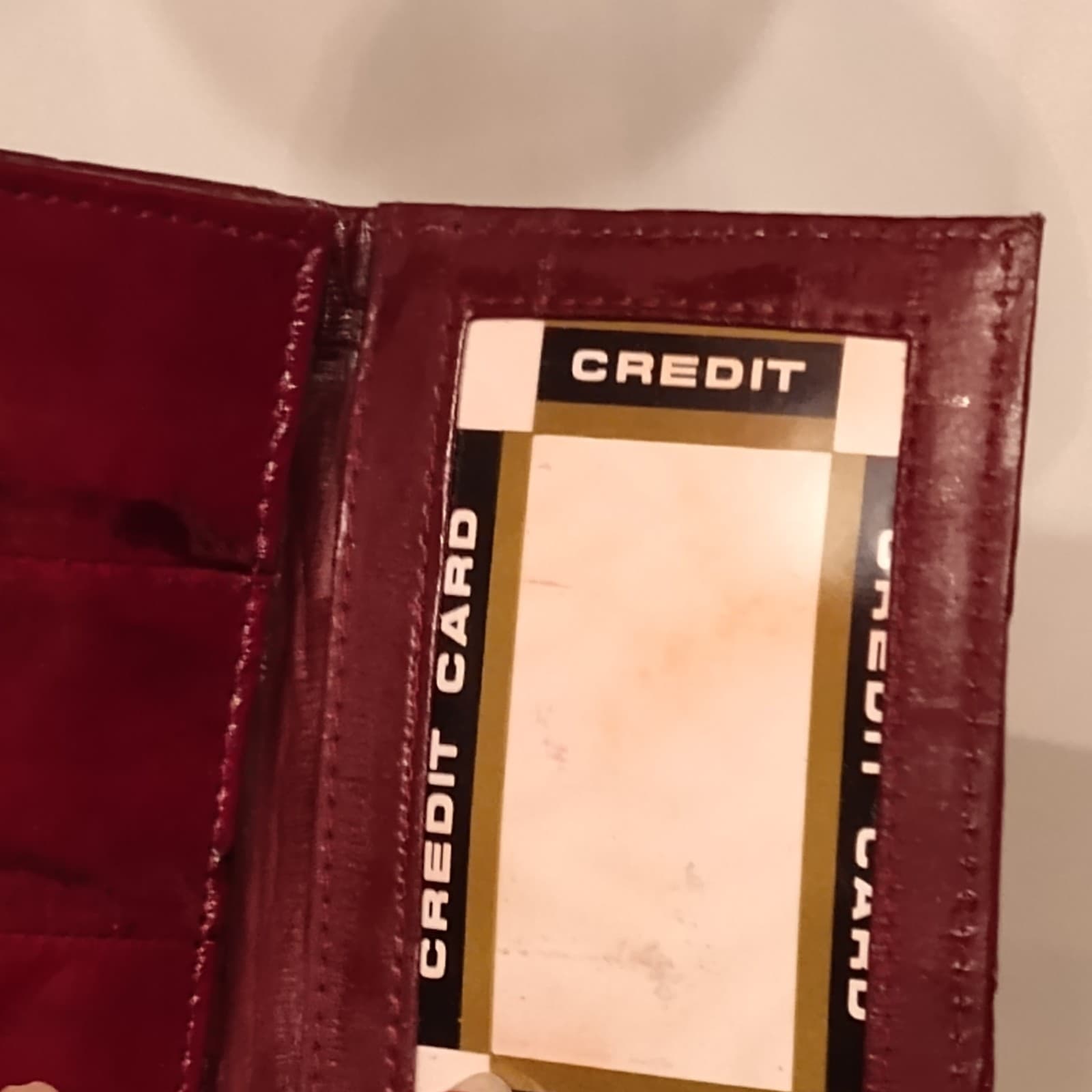 Vintage Eel Skin Burgundy small wallet - Thumbnail 5