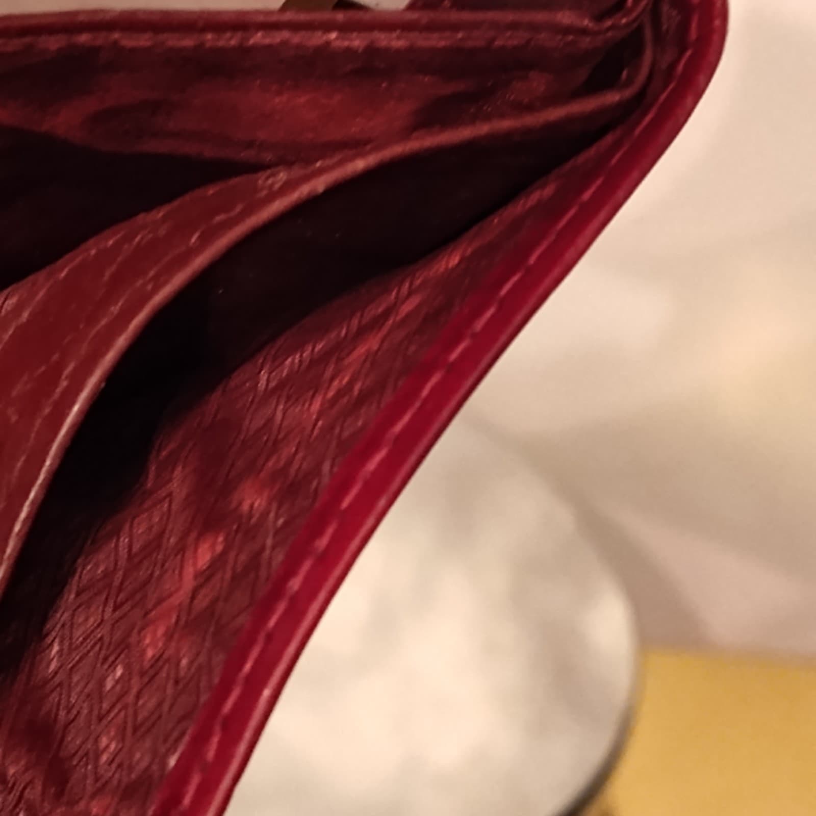 Vintage Eel Skin Burgundy small wallet - Thumbnail 9