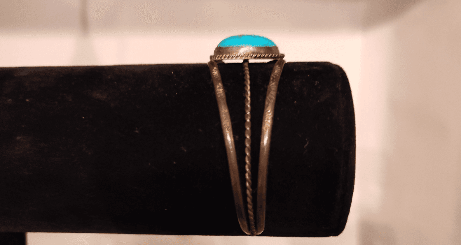 Silver Turquoise Cuff Bracelet - Thumbnail 7