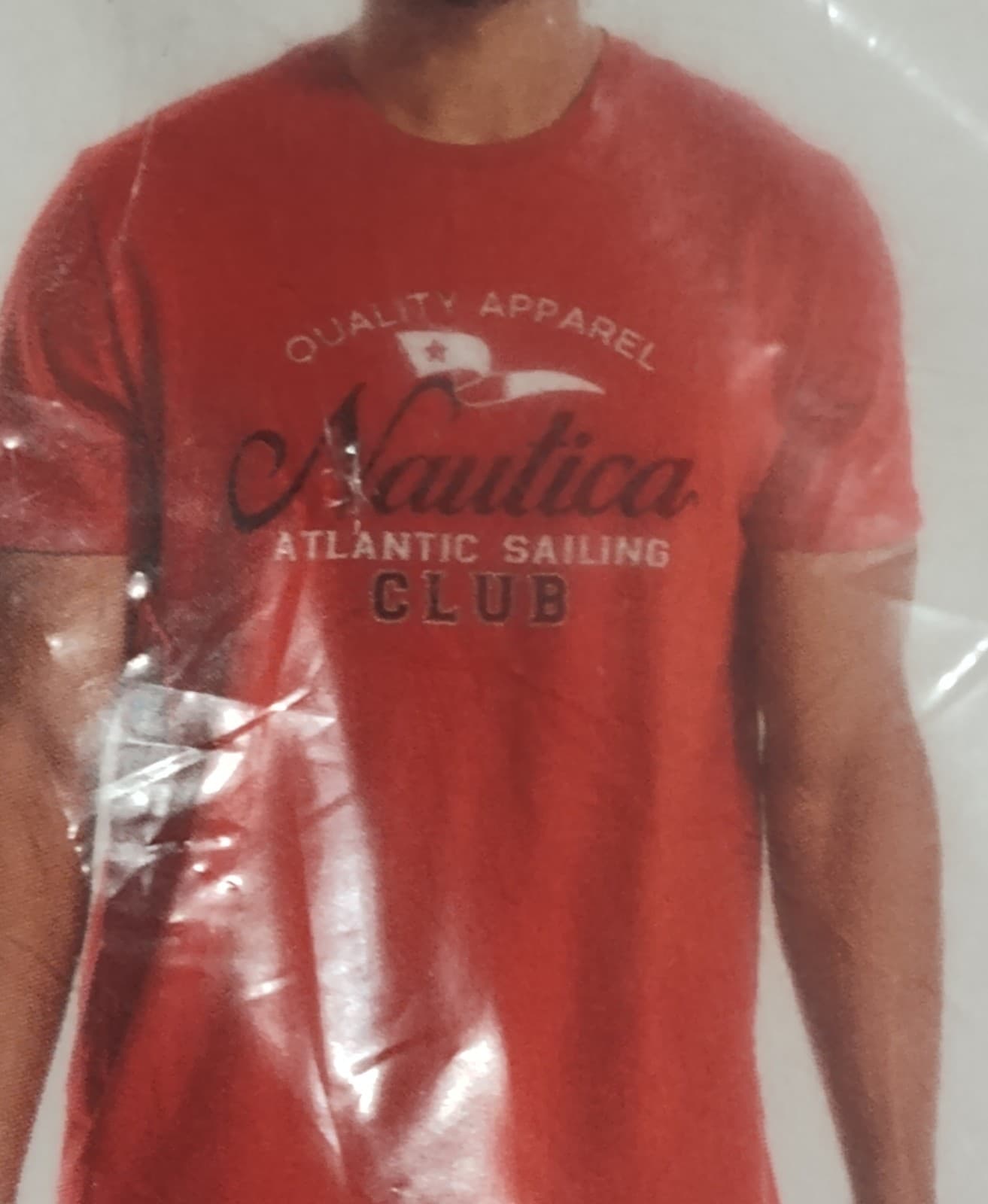 NWT Red Nautica Atlantic Sailing Club Short Sleeve Crew neck T shirt Boating - Thumbnail 2
