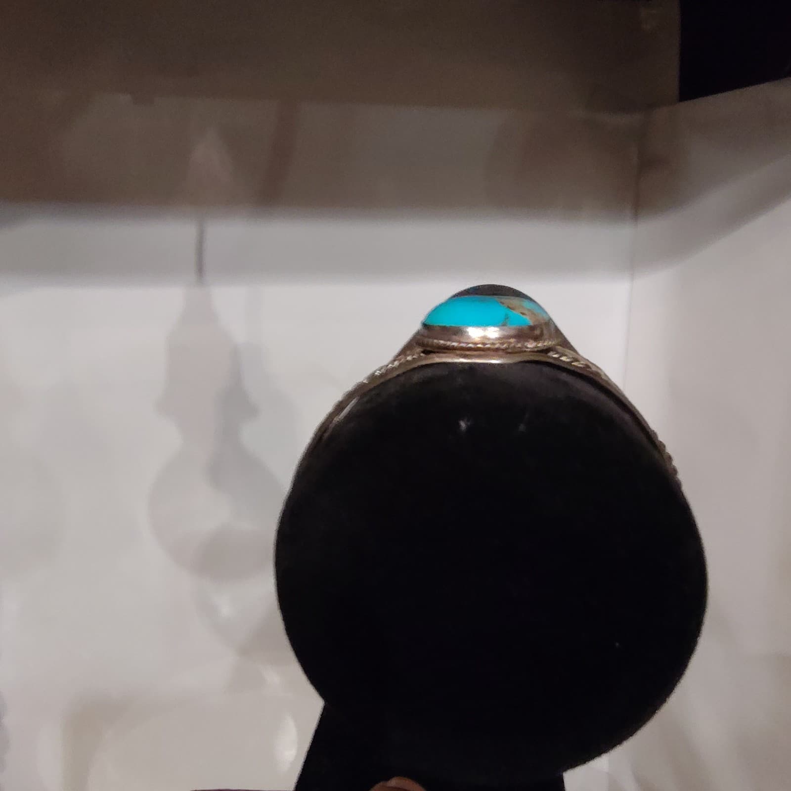 Silver Turquoise Cuff Bracelet - Thumbnail 5