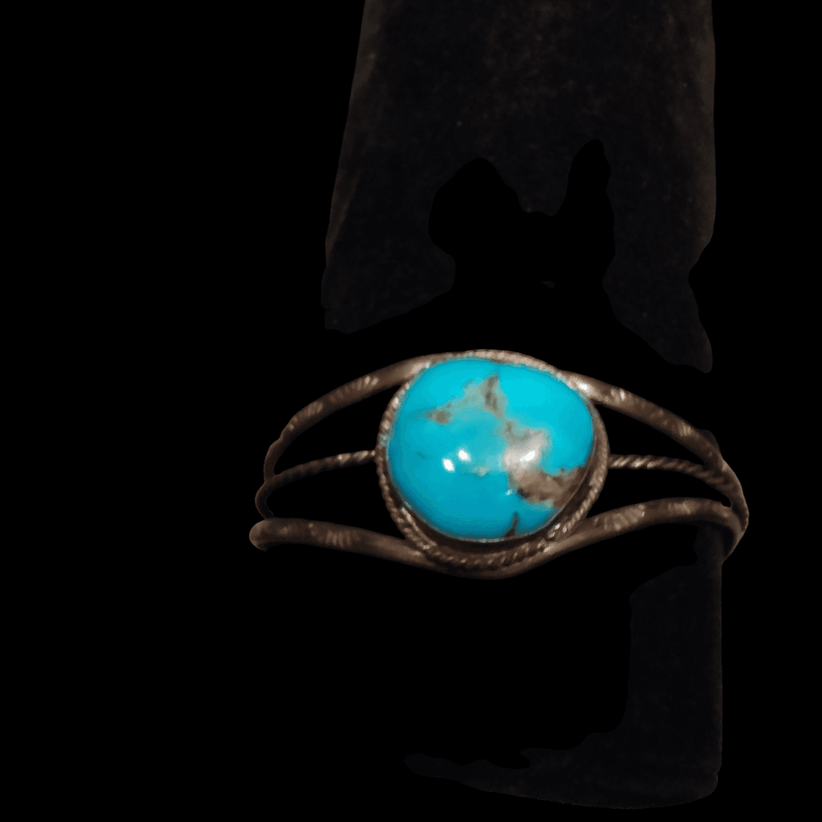 Silver Turquoise Cuff Bracelet - Image 1