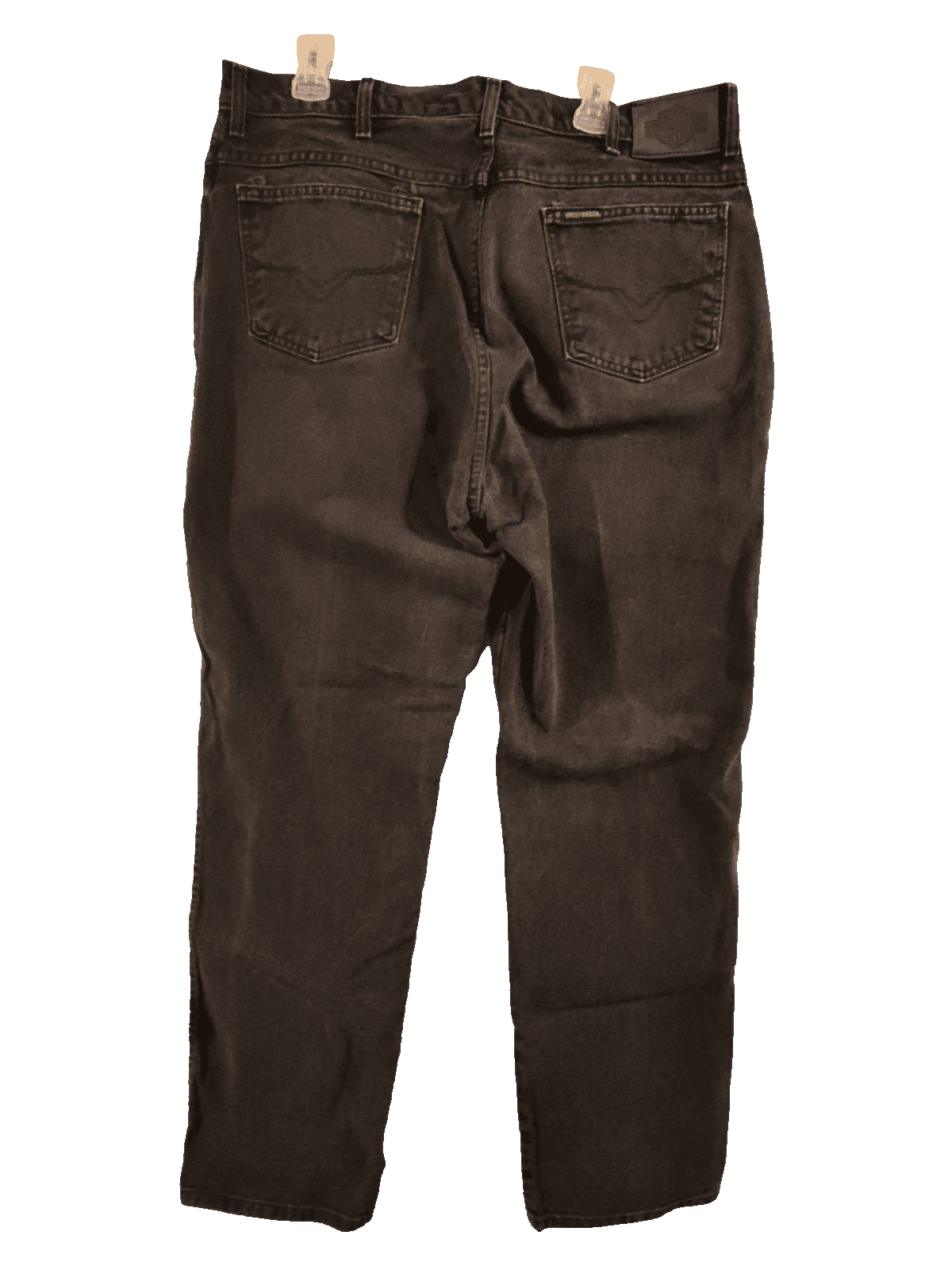 VINTAGE Harley Davidson Jeans Mens 36x30 Black Traditional Fit Made In USA Y2K - Thumbnail 2