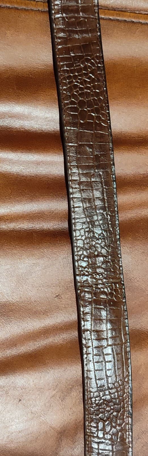 Men Belts Classic Alligator Design Leather Crocodile Buckle - Thumbnail 7