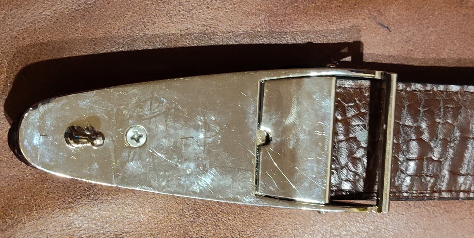 Men Belts Classic Alligator Design Leather Crocodile Buckle - Thumbnail 6