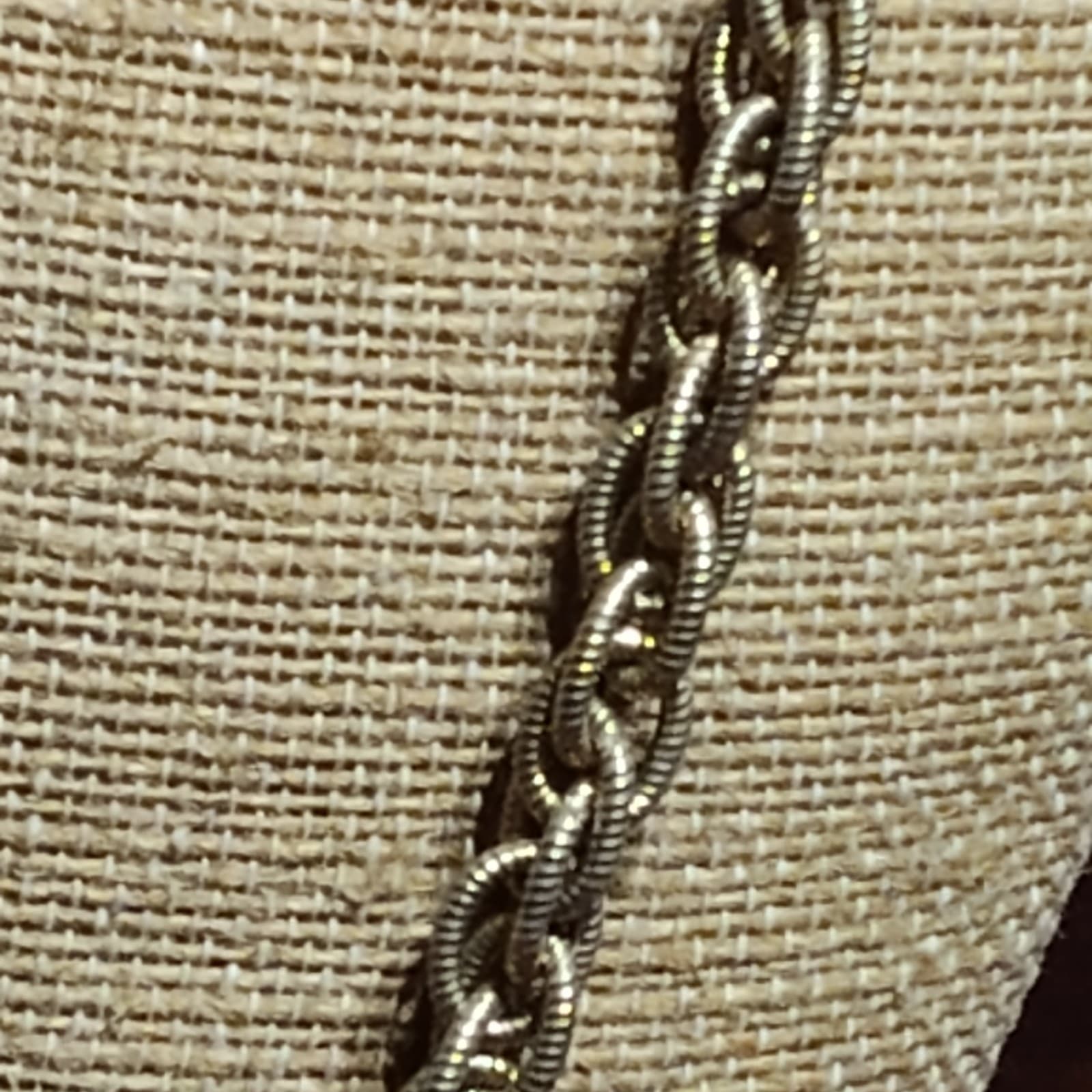 Sautoir Goldtone Chain Necklace 30 Inch Asymmetrical Beaded Vintage Dangle - Thumbnail 4