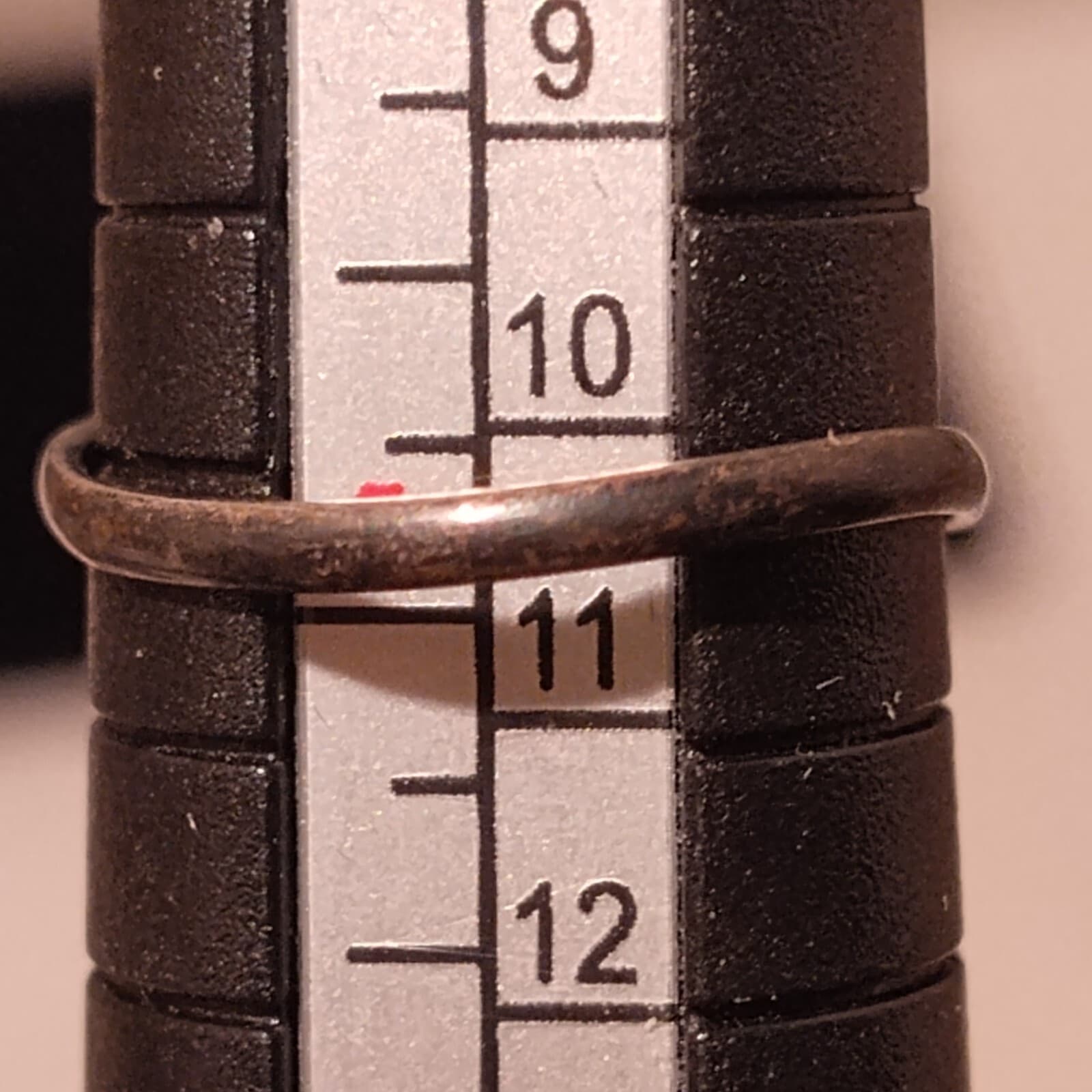 Old Pawn Mother of Pearl Sterling Silver Ring Vintage sz.10 Unpolished Size 6 - Thumbnail 3