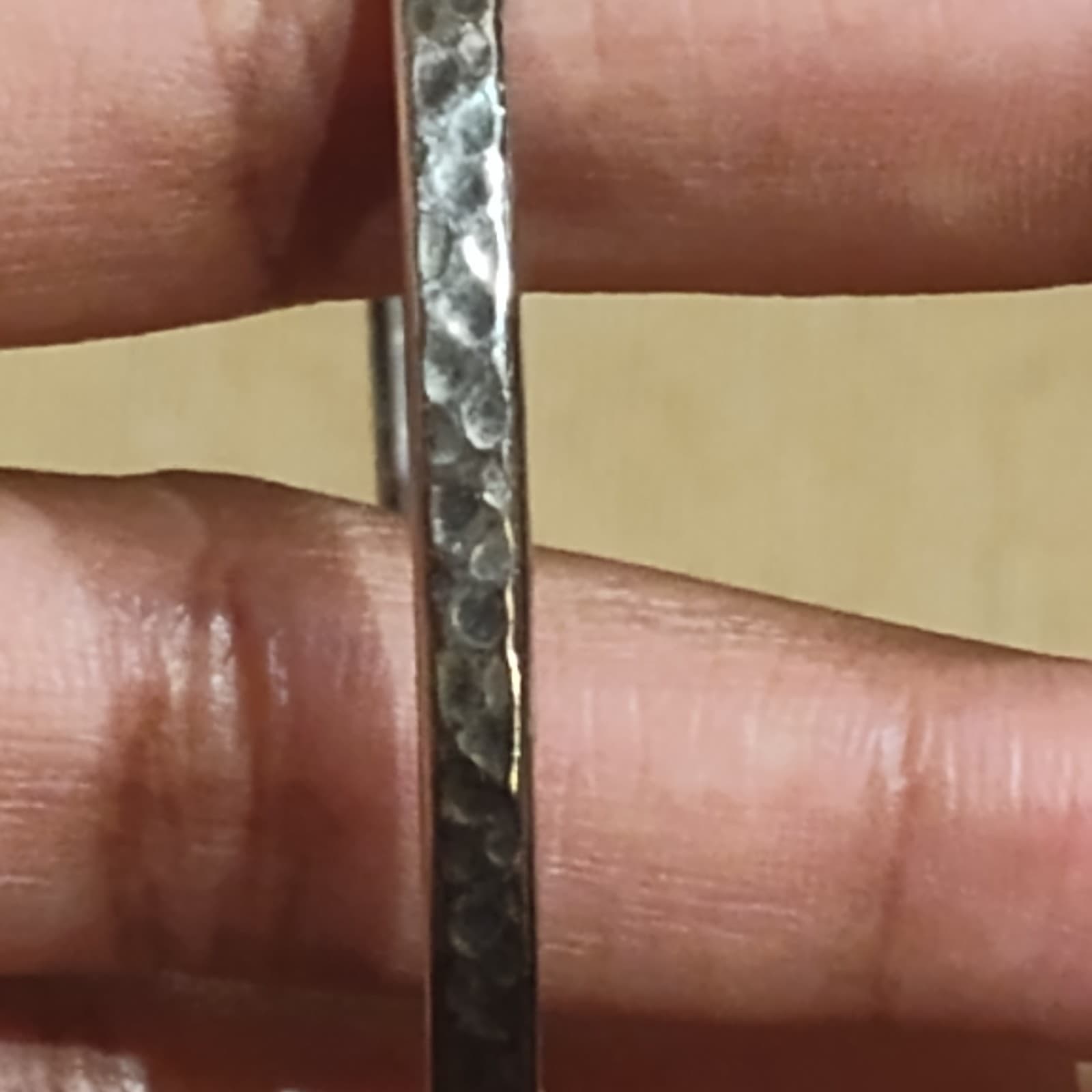 Sterling silver 925 Hammer bangle bracelet - Thumbnail 2