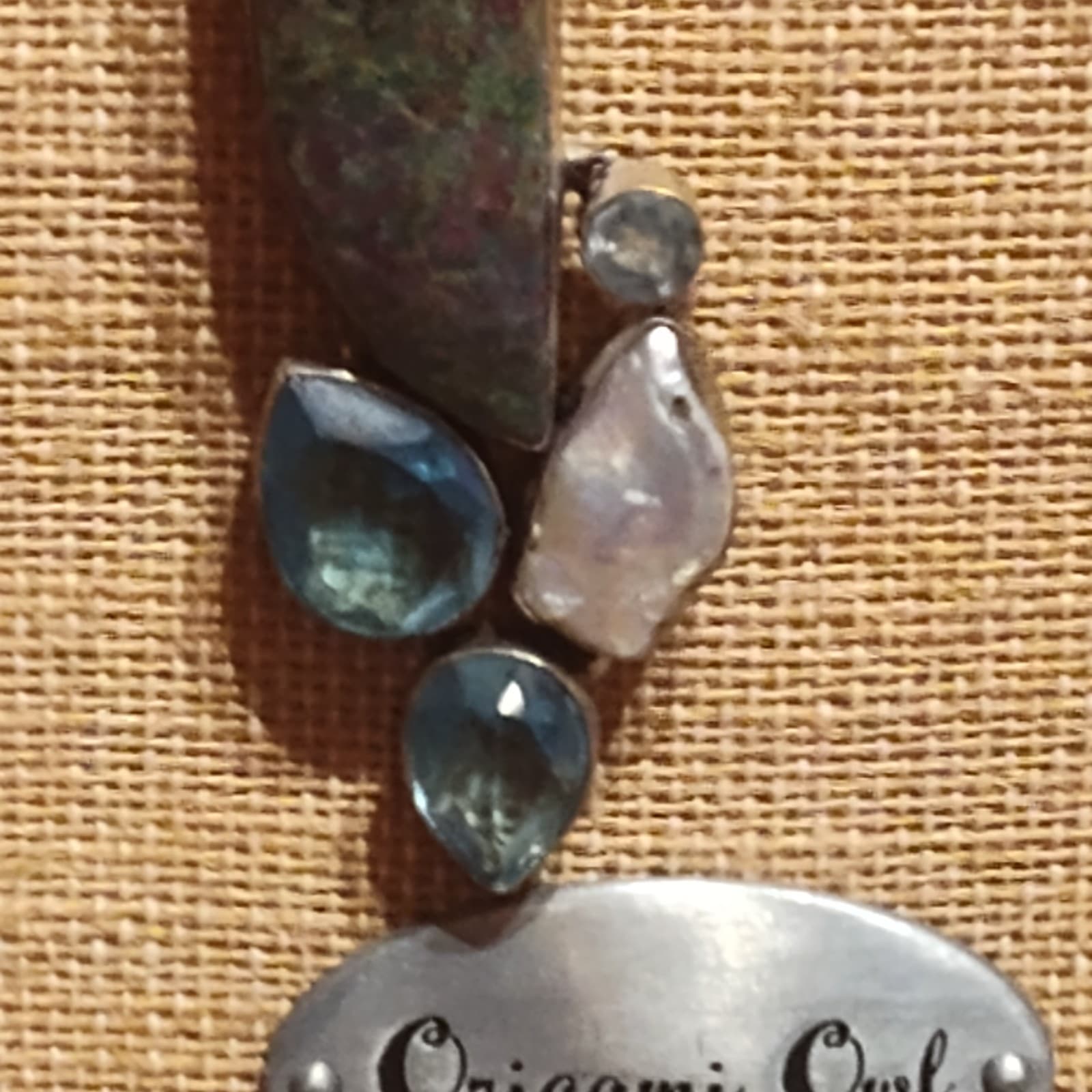 Beautiful Ruby in Kyanite & Blue Topaz, Pearl 925 - Thumbnail 3