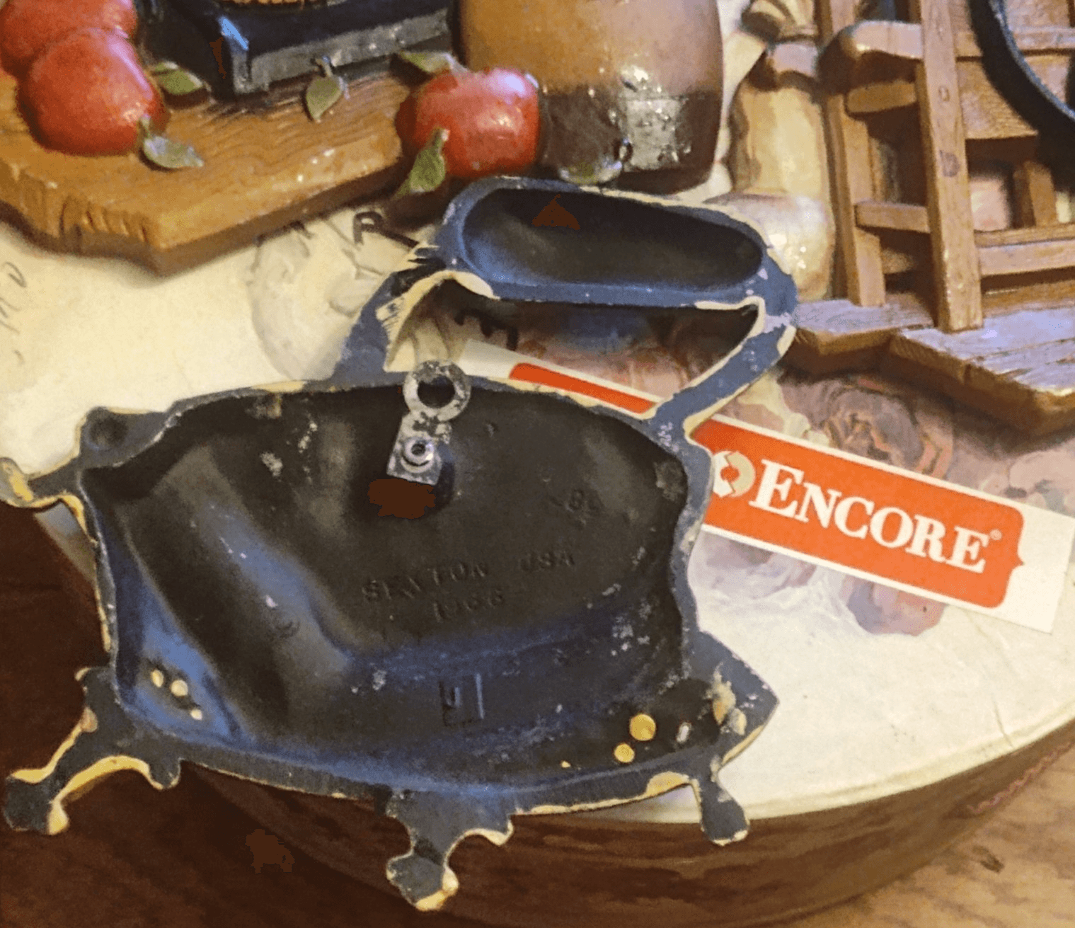 Vtg Homco Cast Iron Apples Jug 78,Sexton Metal Iron decor 66 - Thumbnail 5