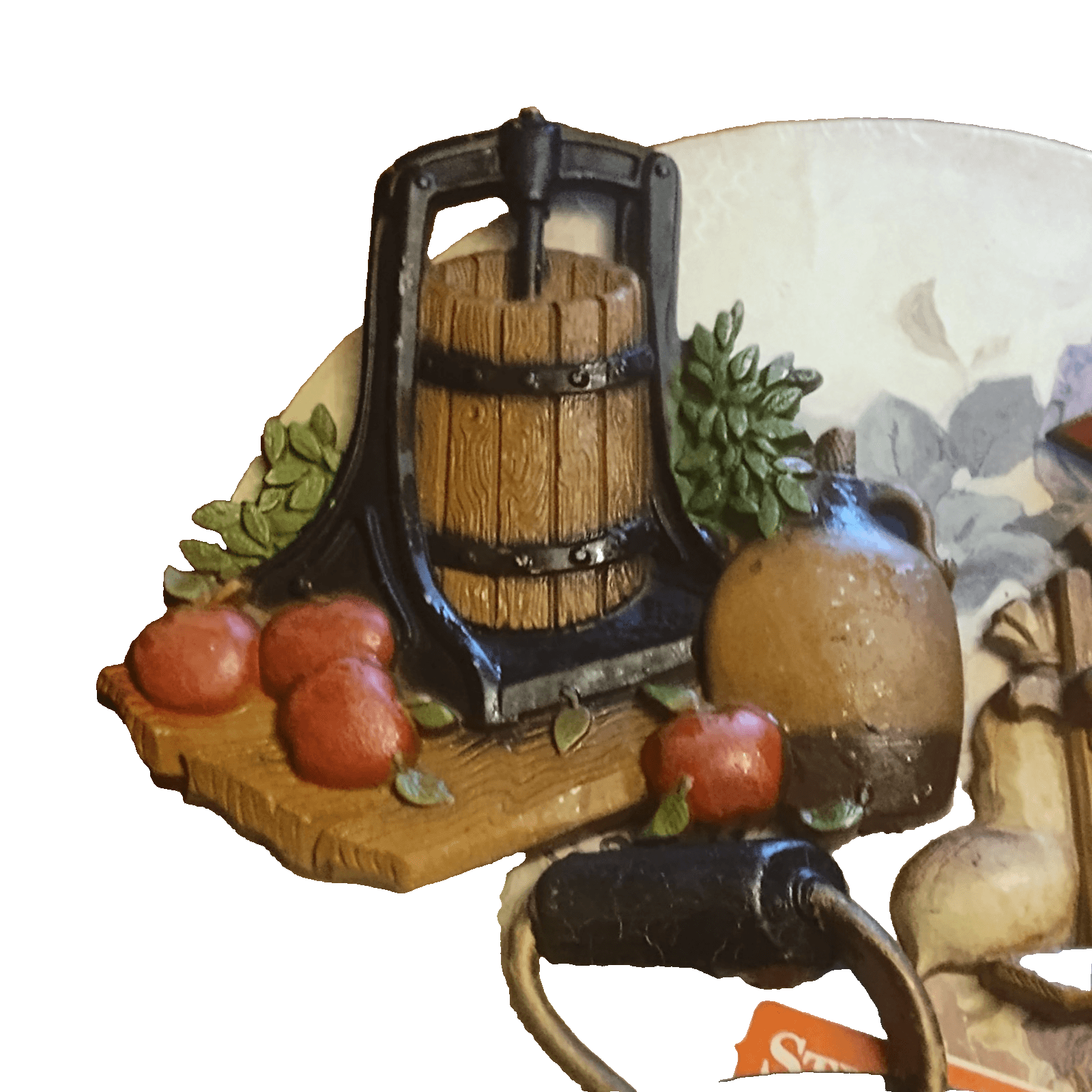 Vtg Homco Cast Iron Apples Jug 78,Sexton Metal Iron decor 66 - Thumbnail 4