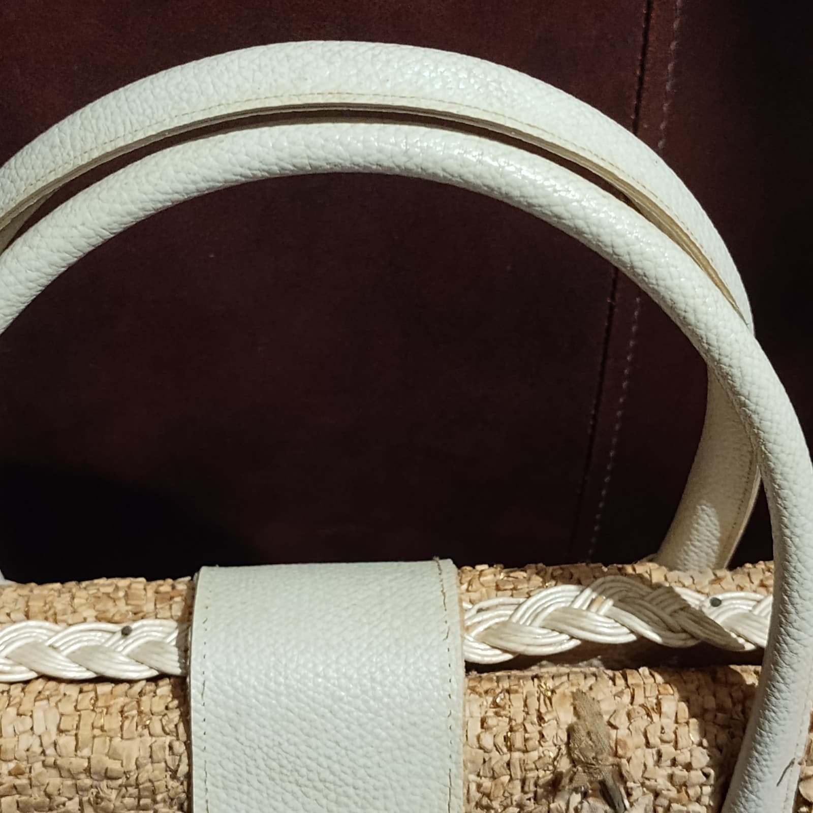 Vintage Princess charming handbag Shells Wicker Basket 1950's - Thumbnail 4