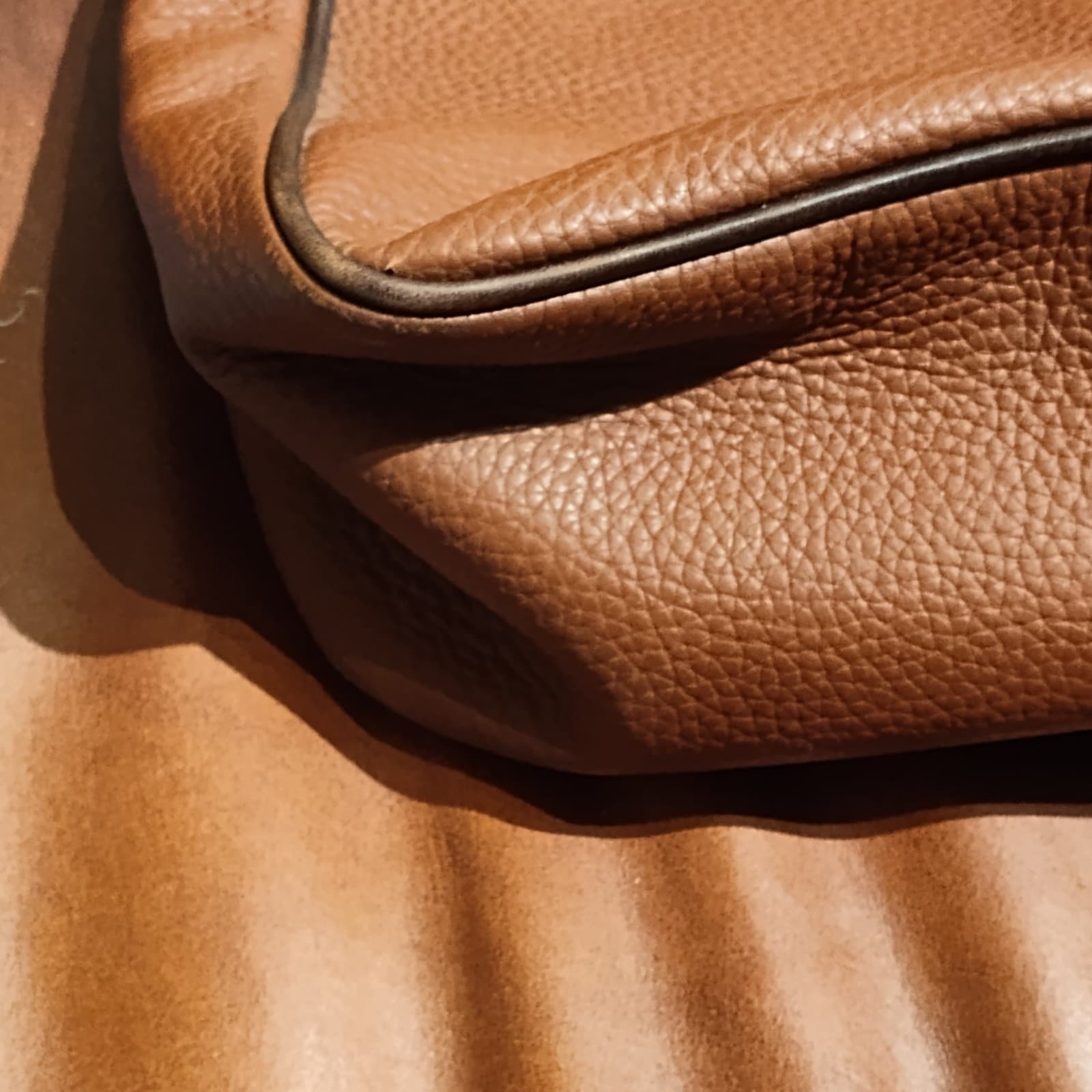 Dooney & Bourke Brown Leather Boho Baguette Shoulder Bag Embossed Logo - Thumbnail 10