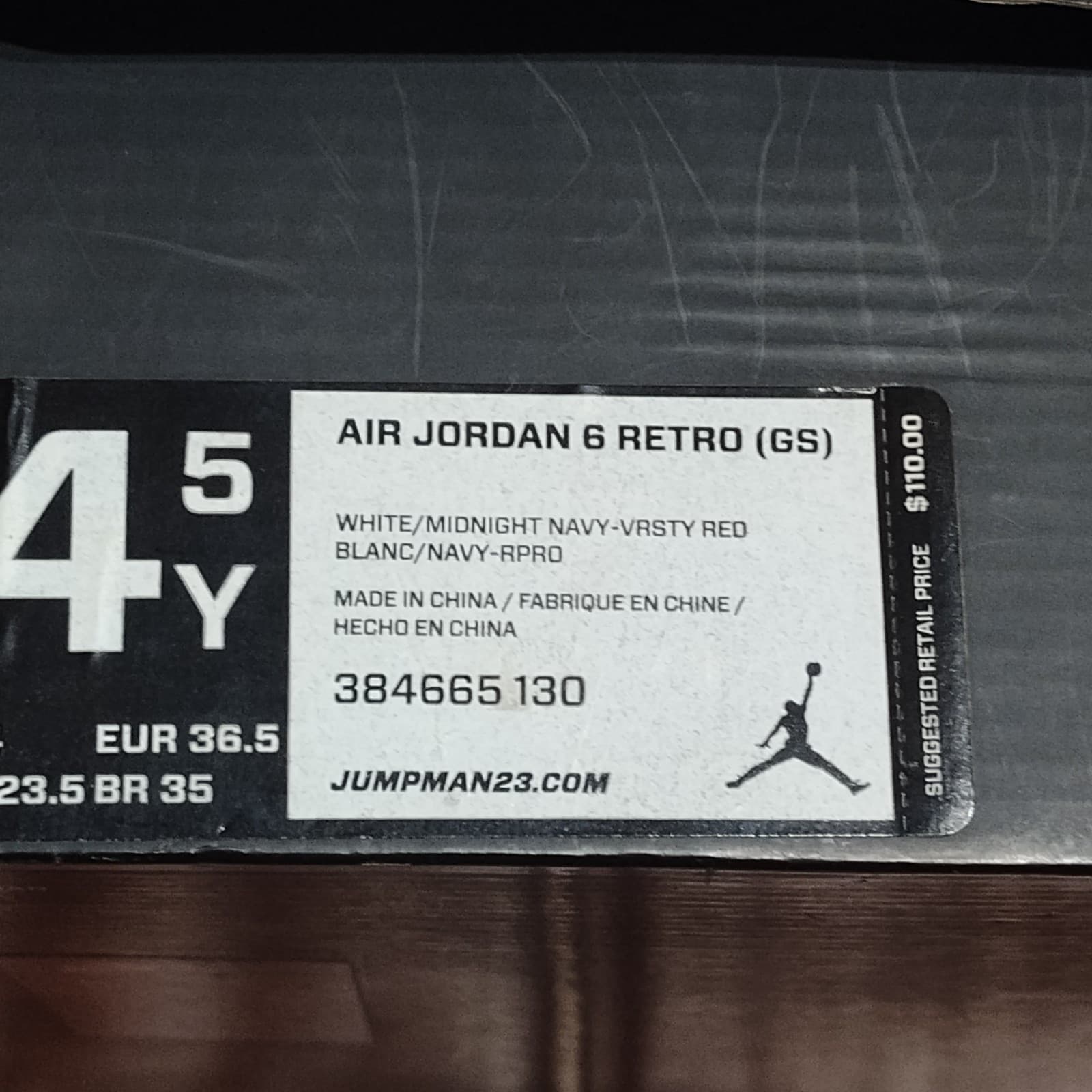 Nike Air Jordan 3 Retro GS Sz 4y True Blue Cement DB w/box - Thumbnail 9