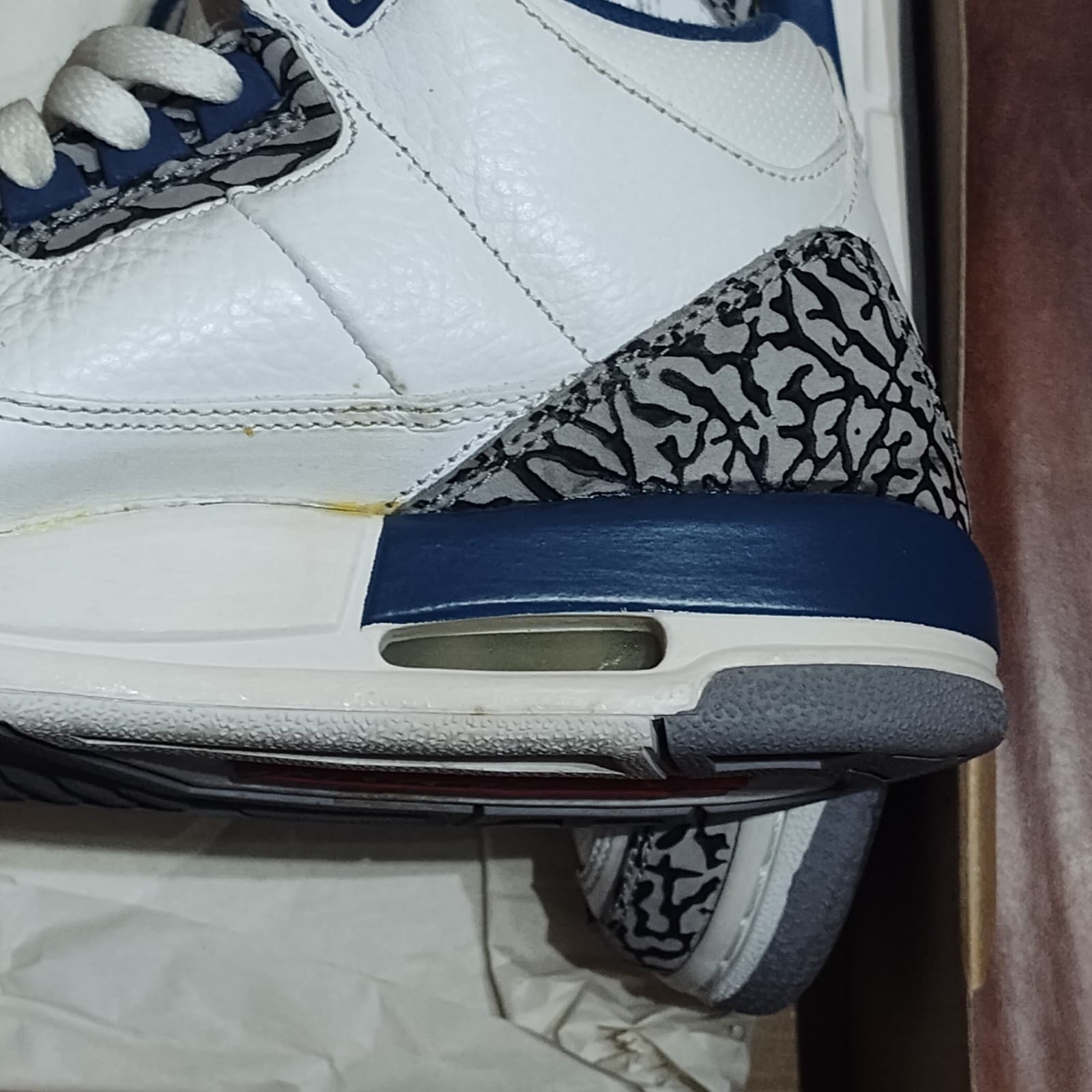 Nike Air Jordan 3 Retro GS Sz 4y True Blue Cement DB w/box - Thumbnail 8