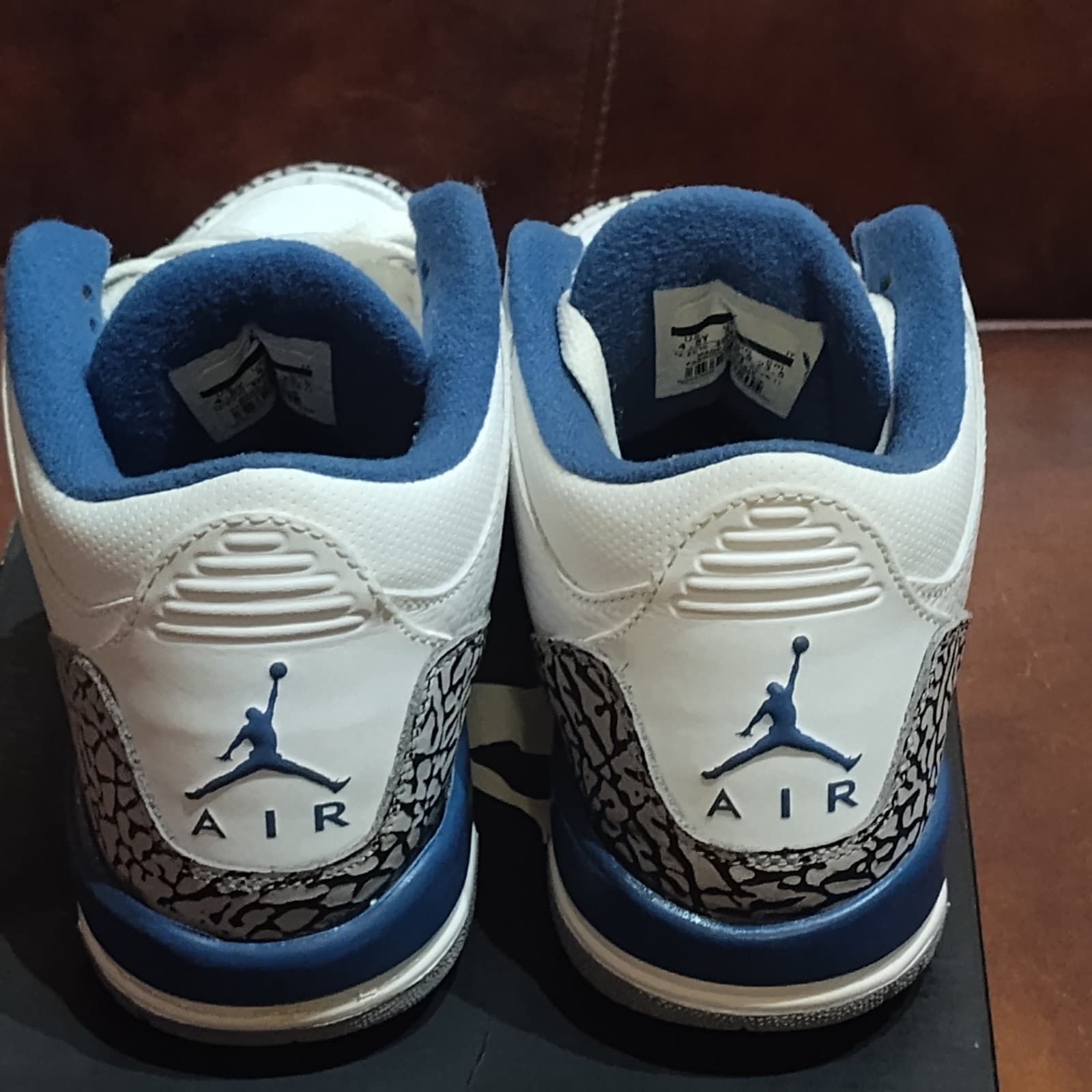 Nike Air Jordan 3 Retro GS Sz 4y True Blue Cement DB w/box - Thumbnail 4