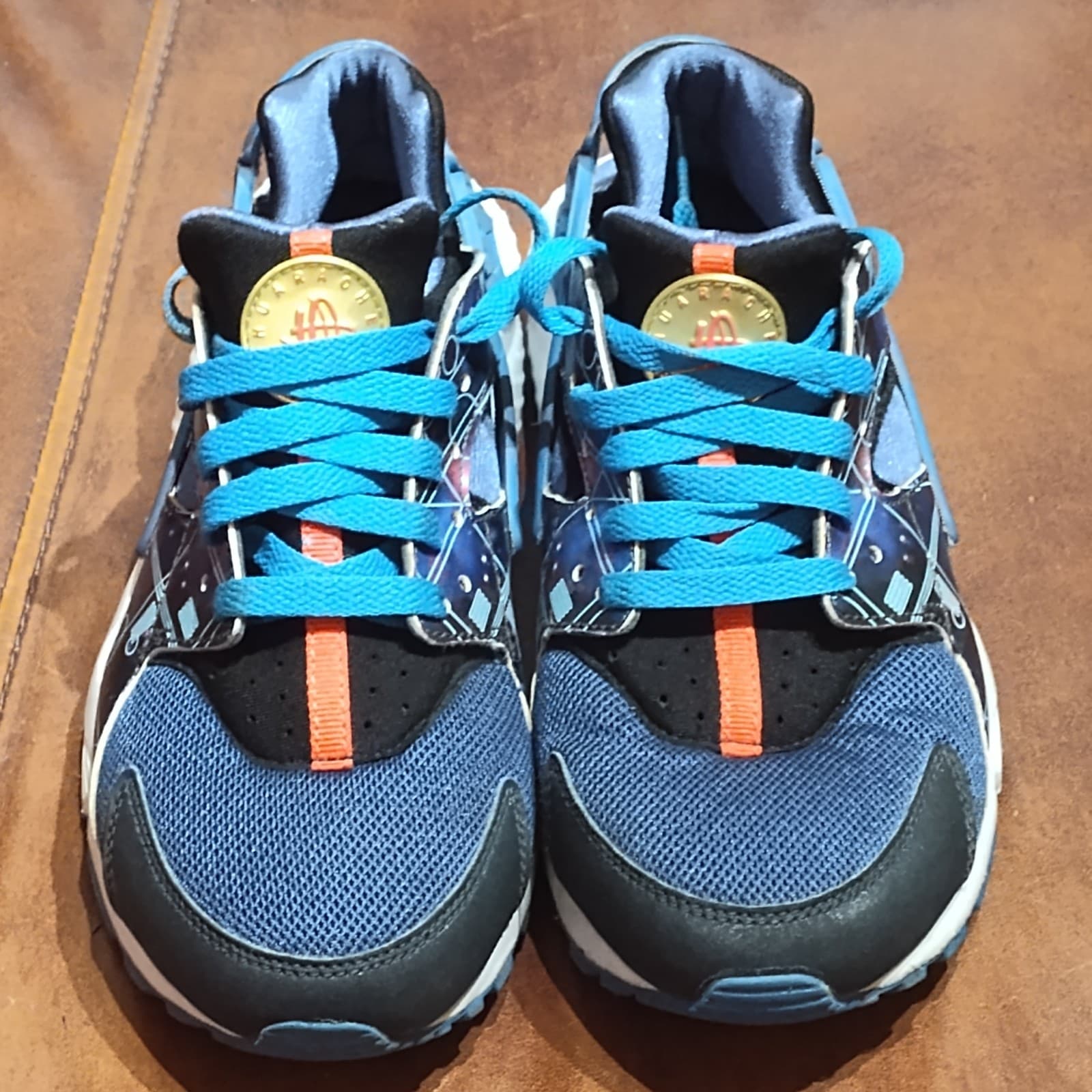 Nike sz.6y Huarache Run Print (GS) Metallic Hematite / 704943-004 - Thumbnail 3