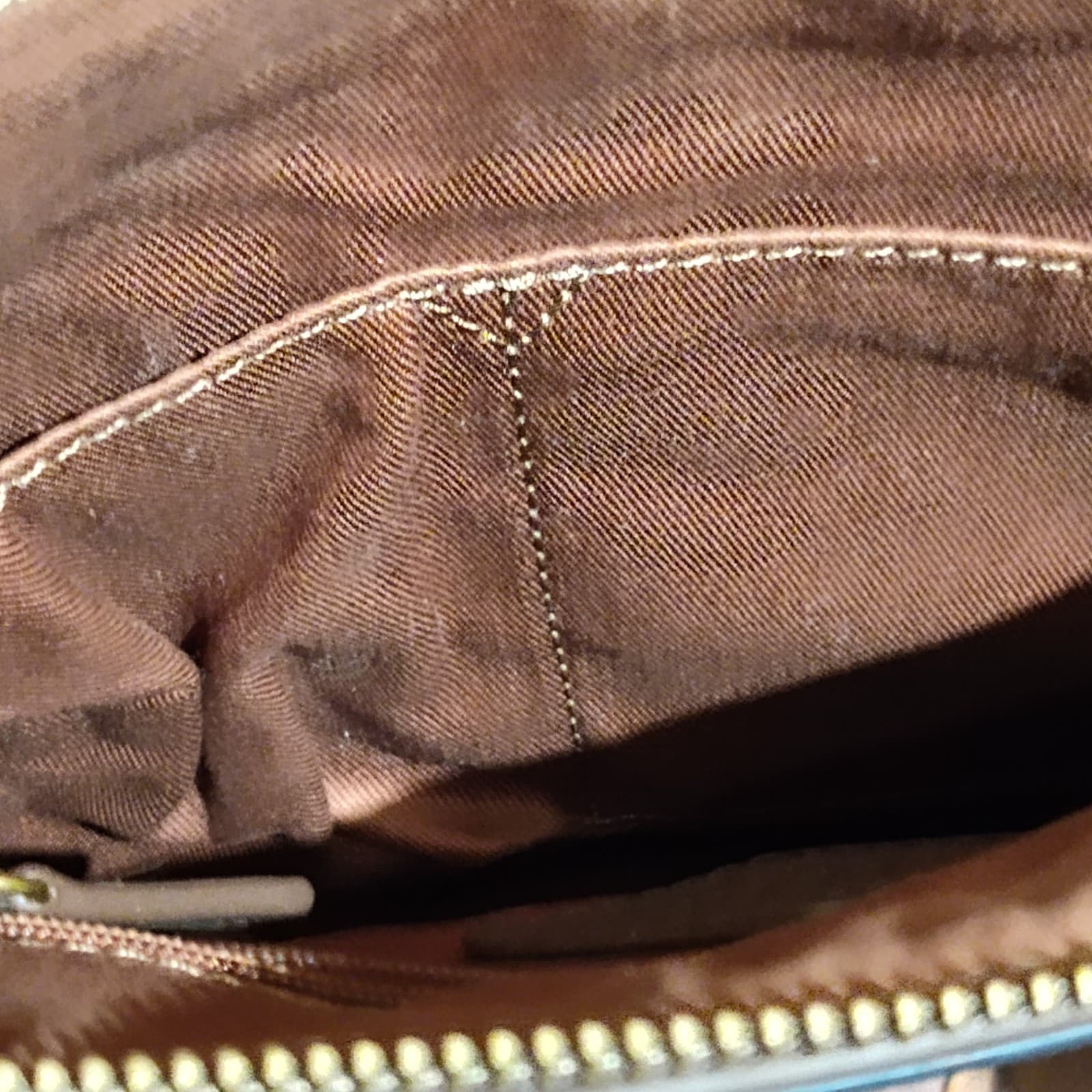 Vtg Leather Fossil handbag Tessa Crossbody blue woven braided pattern - Thumbnail 7