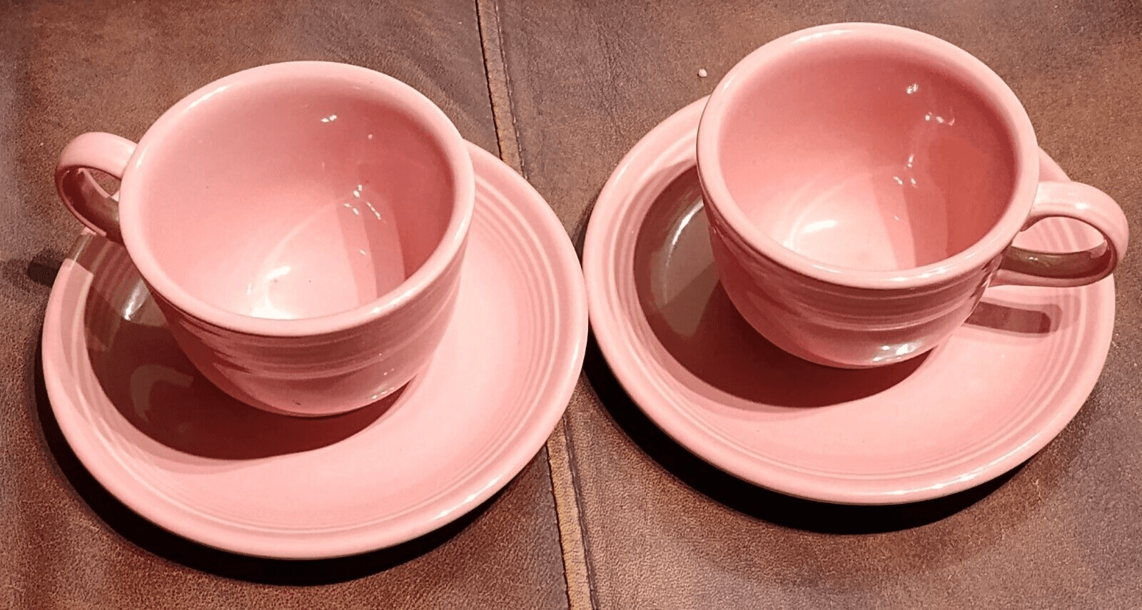 2 Fiesta Ware Cup And Saucer Homer Laughlin China - Image 1