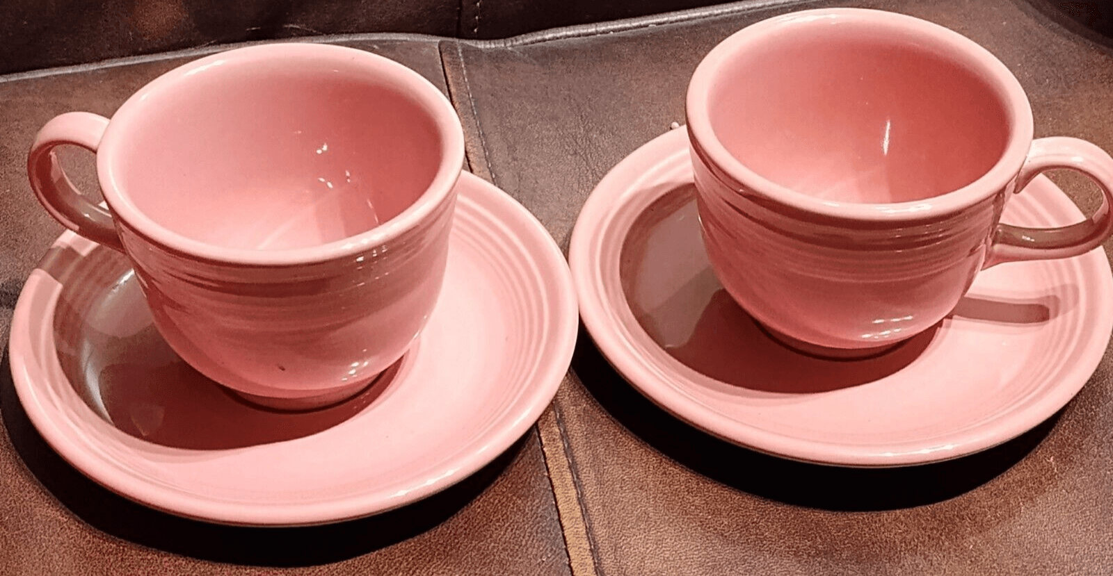 2 Fiesta Ware Cup And Saucer Homer Laughlin China - Thumbnail 2