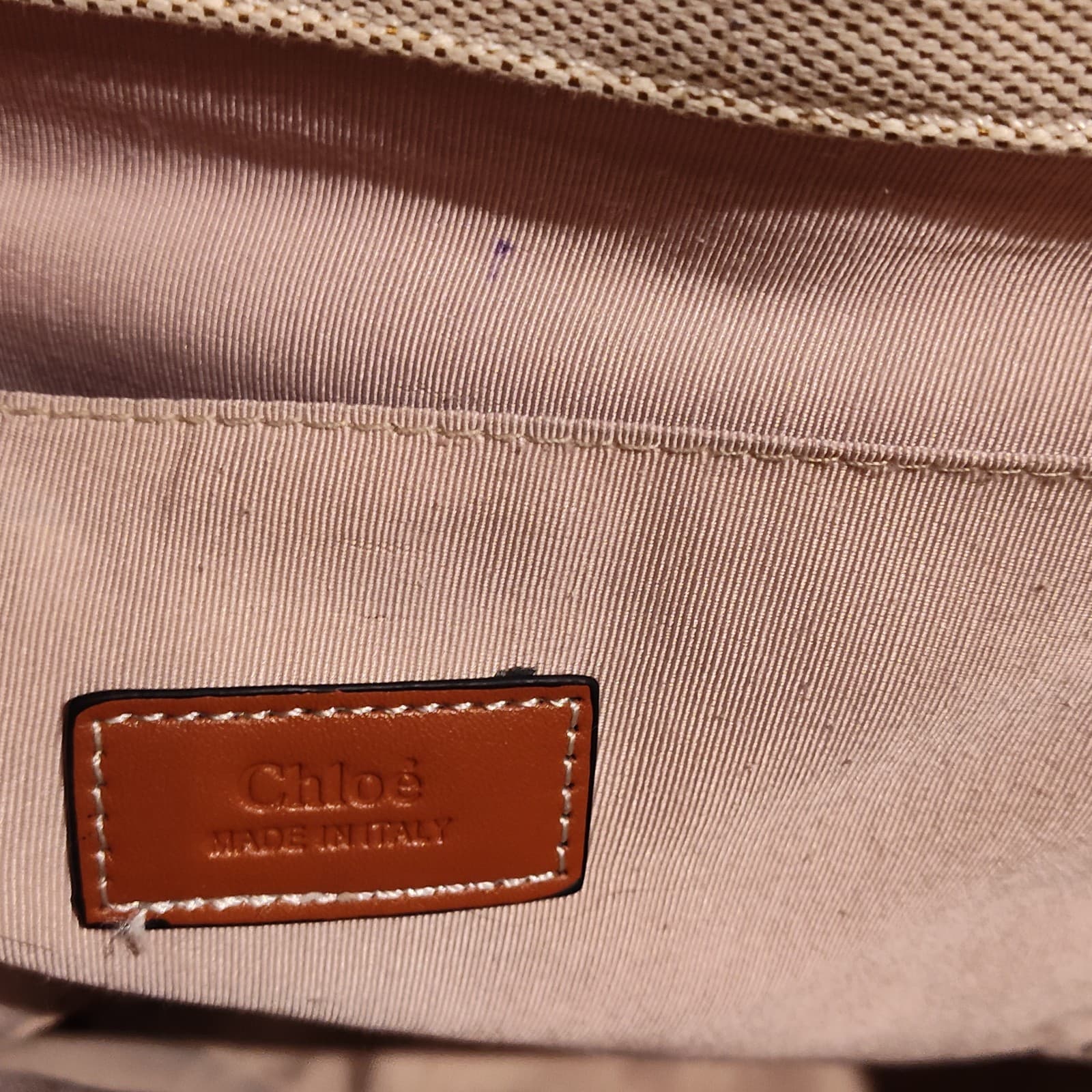 Authentic Chloe Woody Medium Canvas Shoulder Tote Bag & mini bag - Thumbnail 9