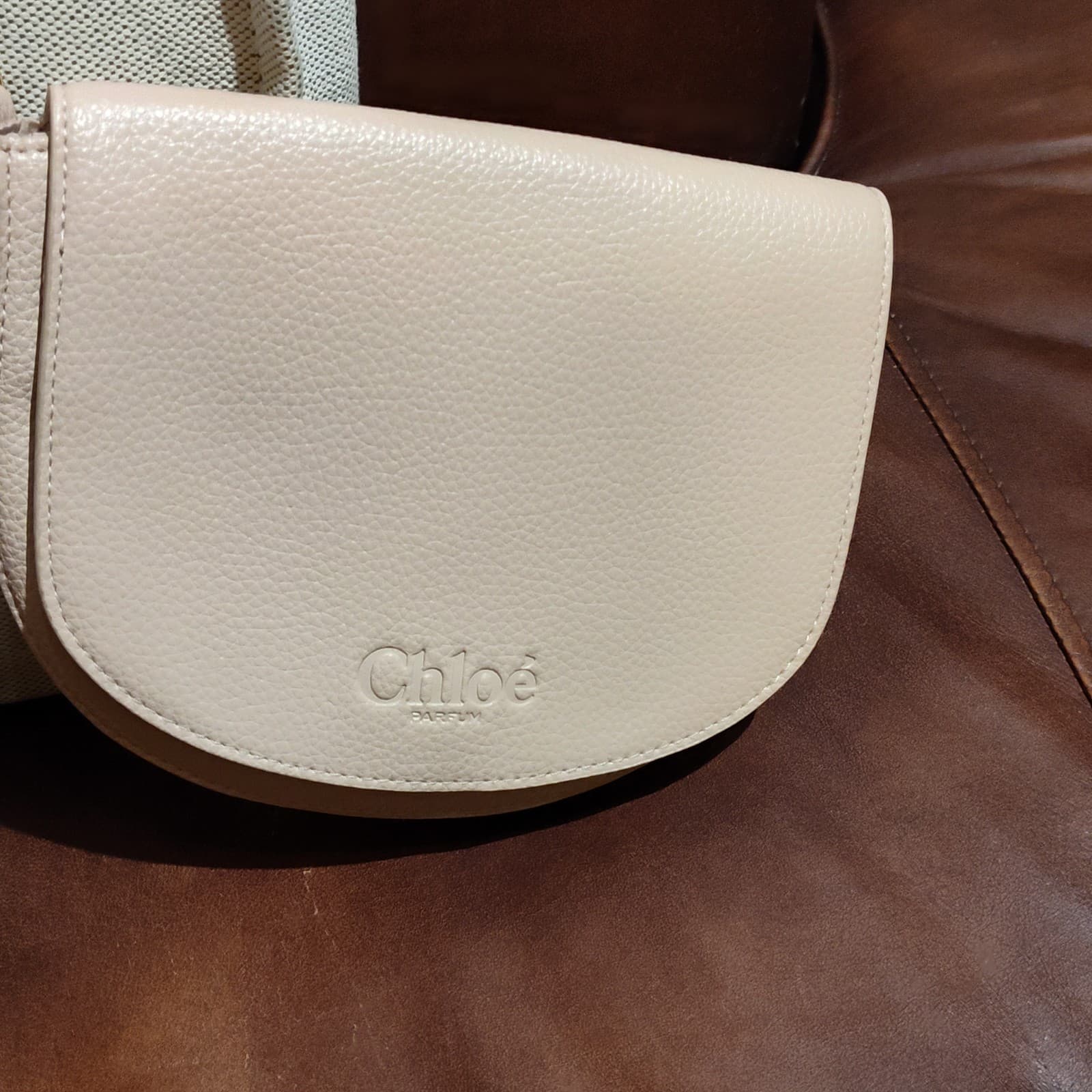 Authentic Chloe Woody Medium Canvas Shoulder Tote Bag & mini bag - Thumbnail 12