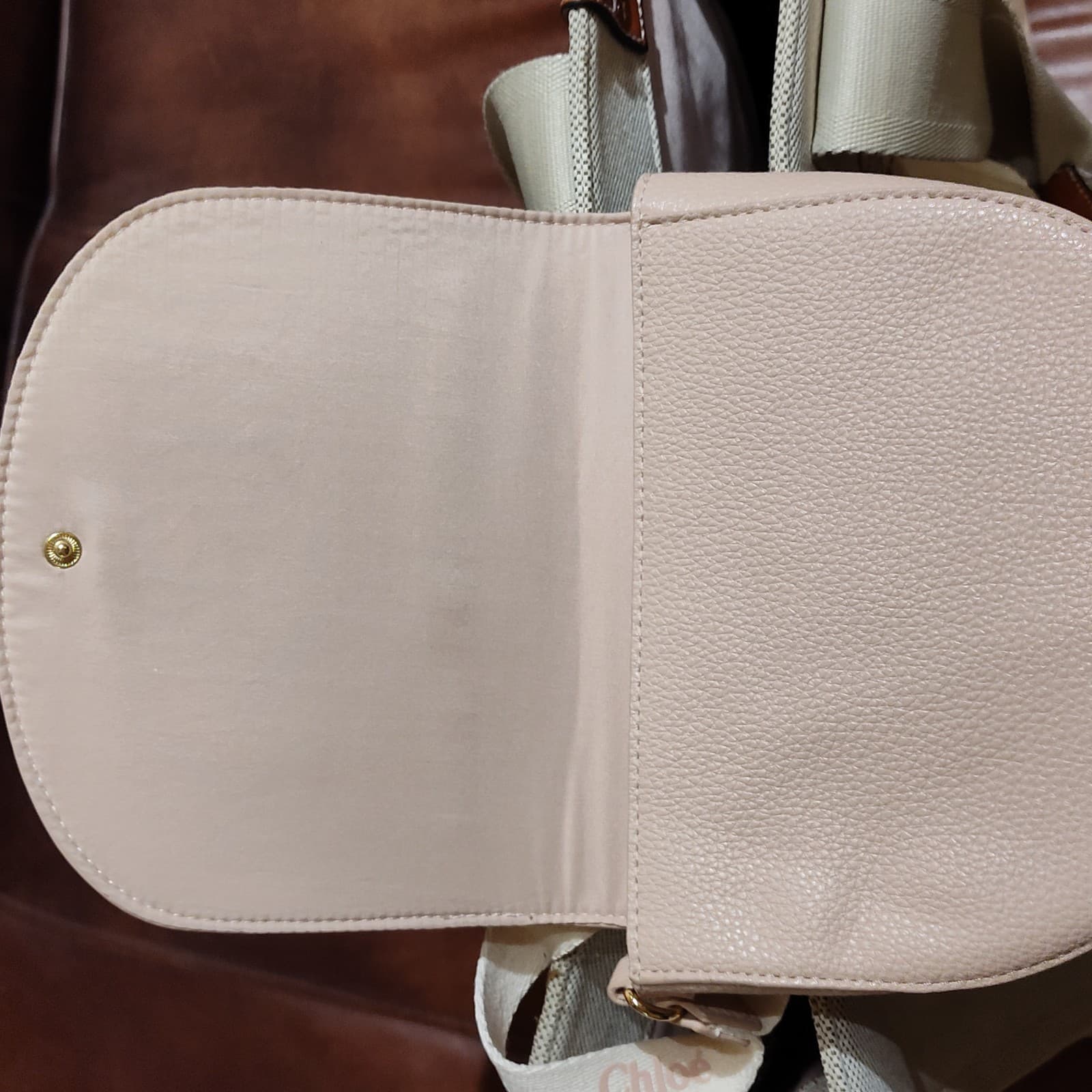 Authentic Chloe Woody Medium Canvas Shoulder Tote Bag & mini bag - Thumbnail 7