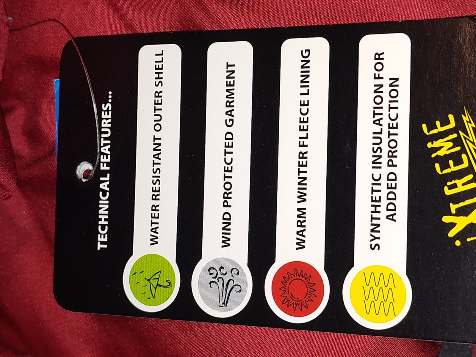 Xtreme Boys Puffer Winter Coat M with Hat Cap New Puffer Jacket Red/Gray - Thumbnail 6