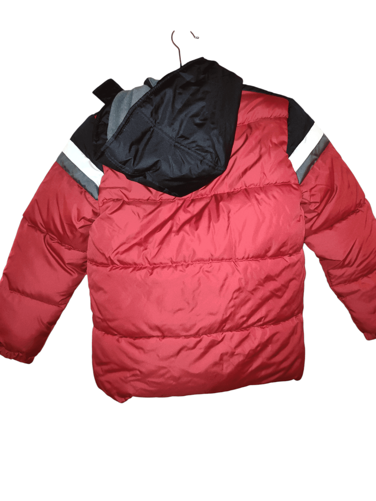 Xtreme Boys Puffer Winter Coat M with Hat Cap New Puffer Jacket Red/Gray - Thumbnail 2