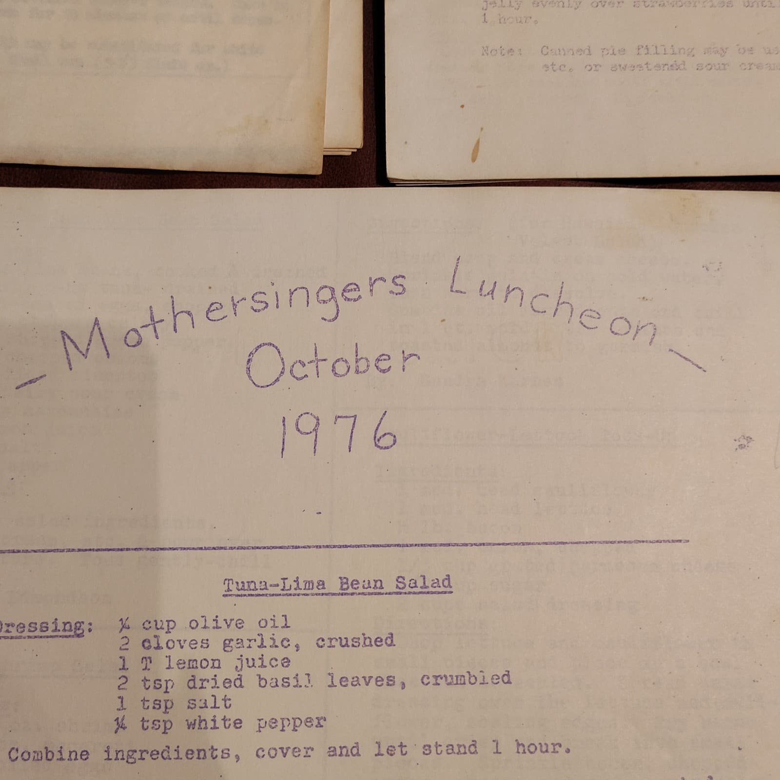 Retro Recipes Mothersingers Luncheon from 1971-76 - Thumbnail 4