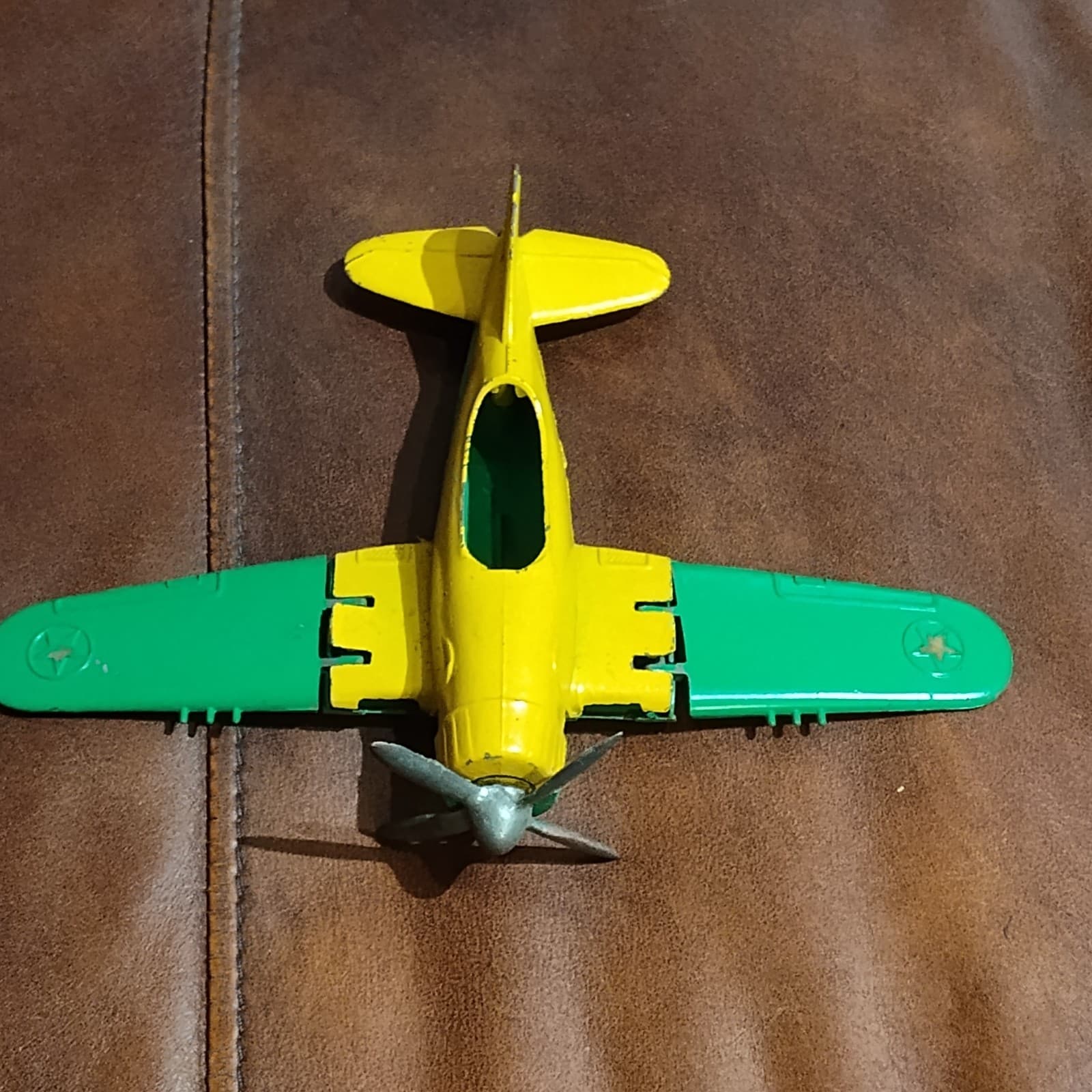 Vintage Hubley Kiddie Toy Made in USA Lancaster PA Plane Diecast Metal Toy - Thumbnail 2